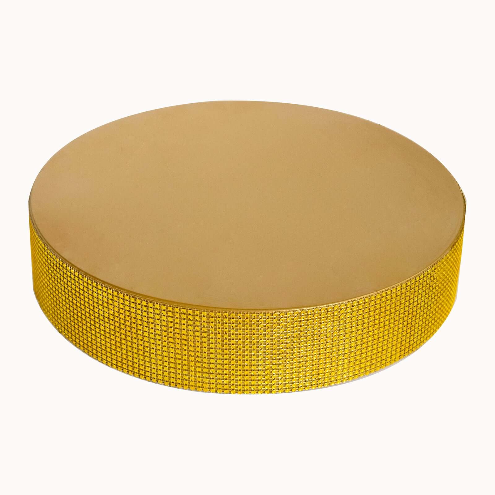 Metal Pedestal Cake Stand 16" Round Design with Rhinestones Gold - Cupcake Holder and Dessert Table Centerpiece - Image 7