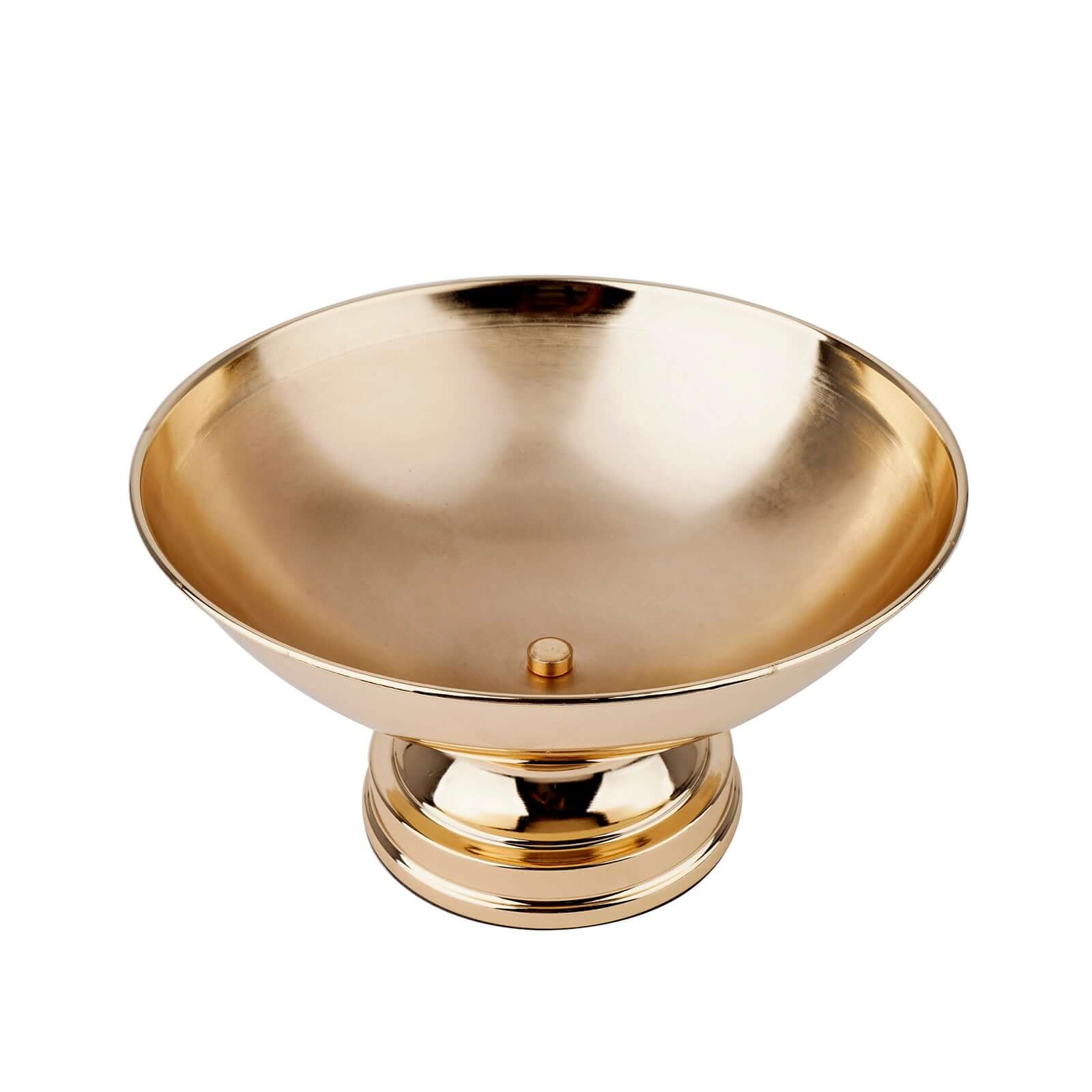 Metal Pedestal Flower Pot 12" Round Design Gold - Floating Candle Bowl and Display Dish - Image 8