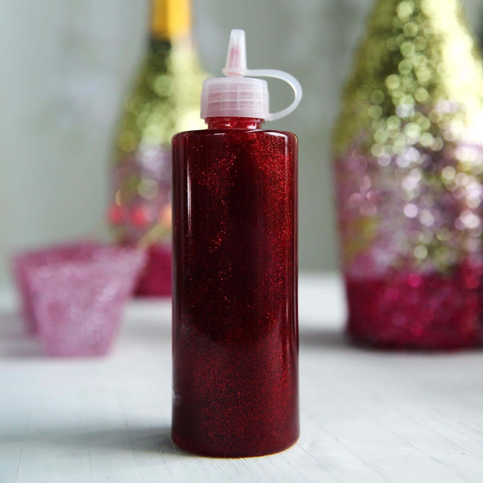 Metallic Glitter Glue 4 oz Bottle Burgundy - Nontoxic Washable Art Glue for Creative DIY Projects Kids' Crafts & Party Decor