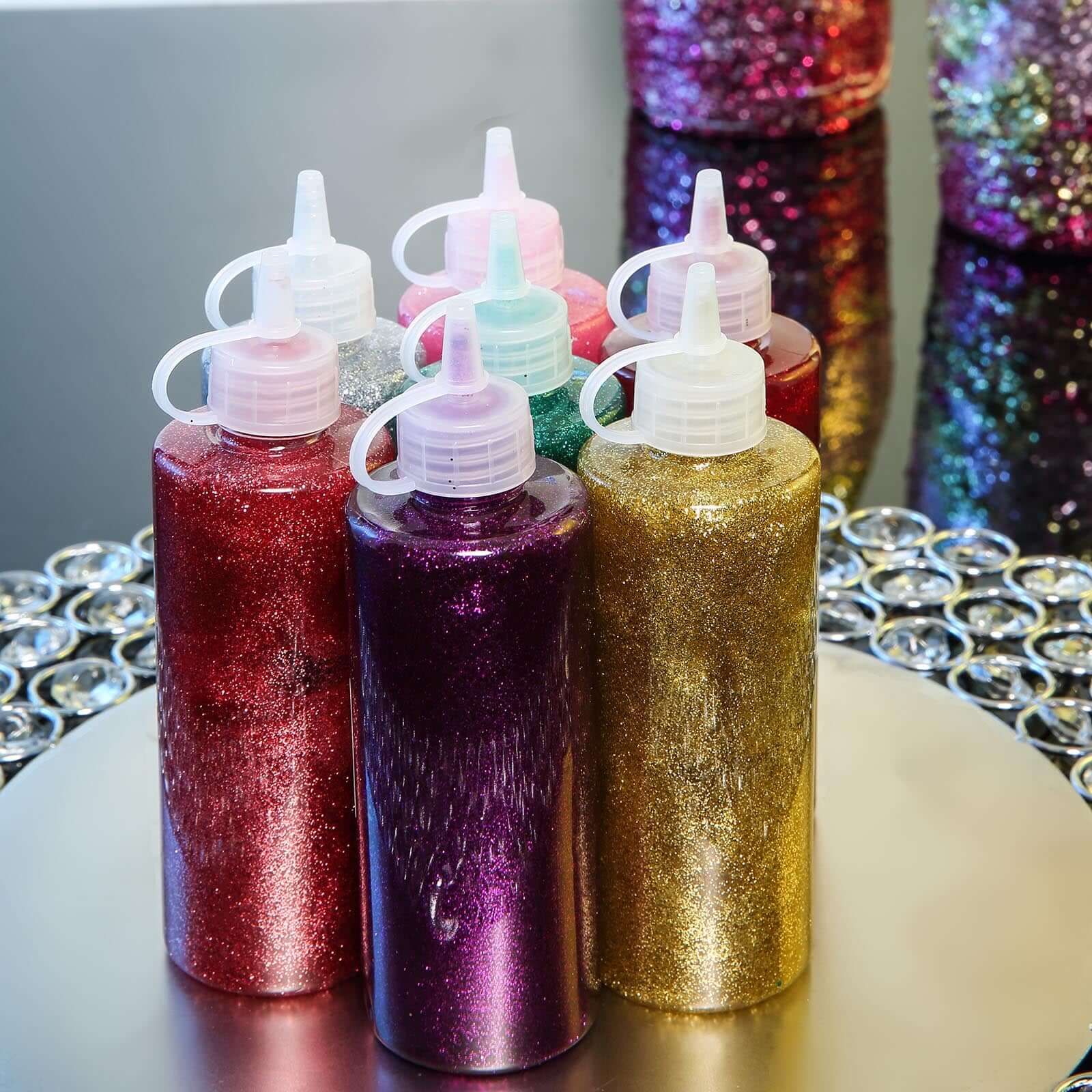 Metallic Glitter Glue 4 oz Bottle Burgundy - Nontoxic Washable Art Glue for Creative DIY Projects Kids' Crafts & Party Decor - Image 11