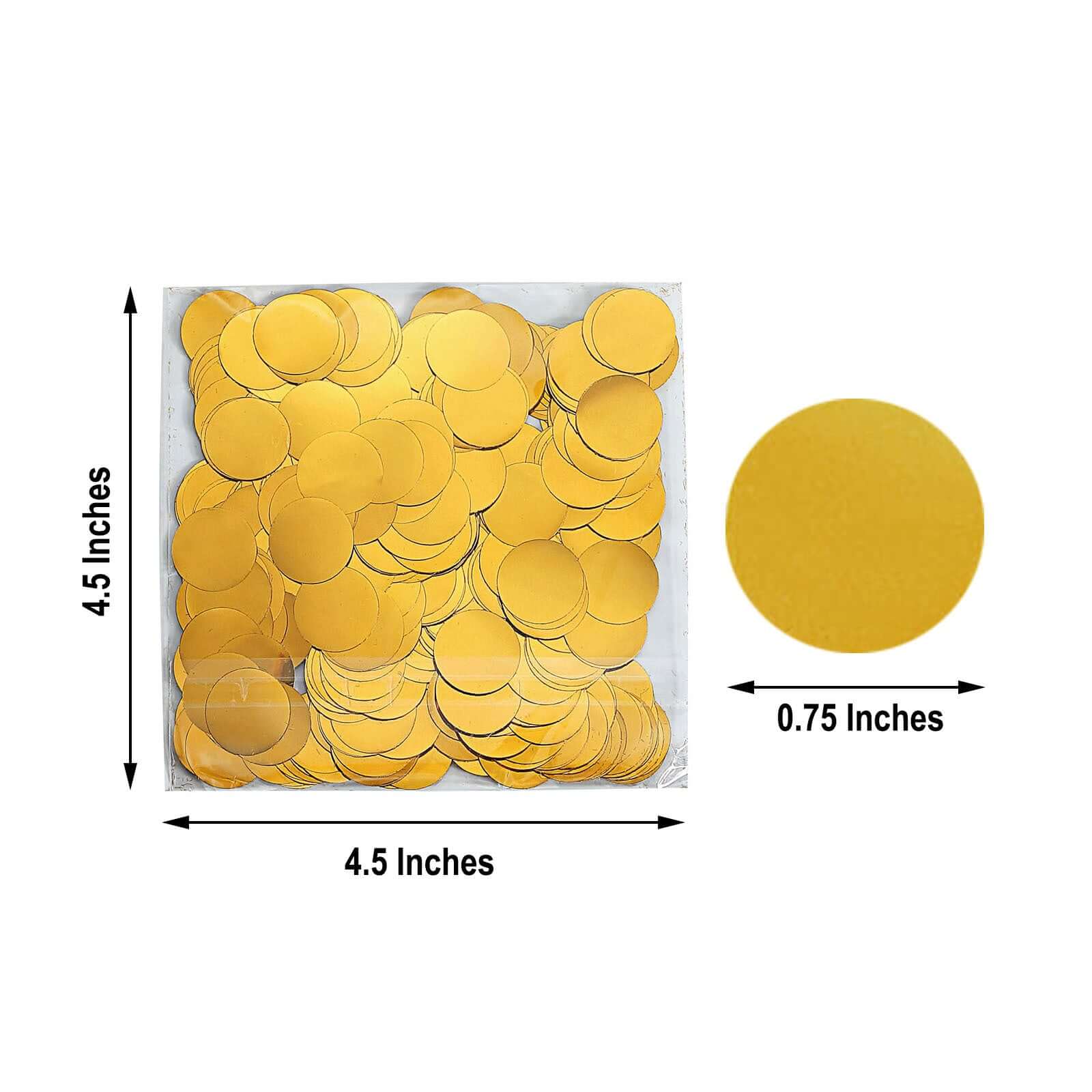 Metallic Round Party Confetti 18G Bag Gold Foil - Balloon Table Confetti Glitter Dots for Festive Weddings Baby Bridal Showers & Events - Image 3