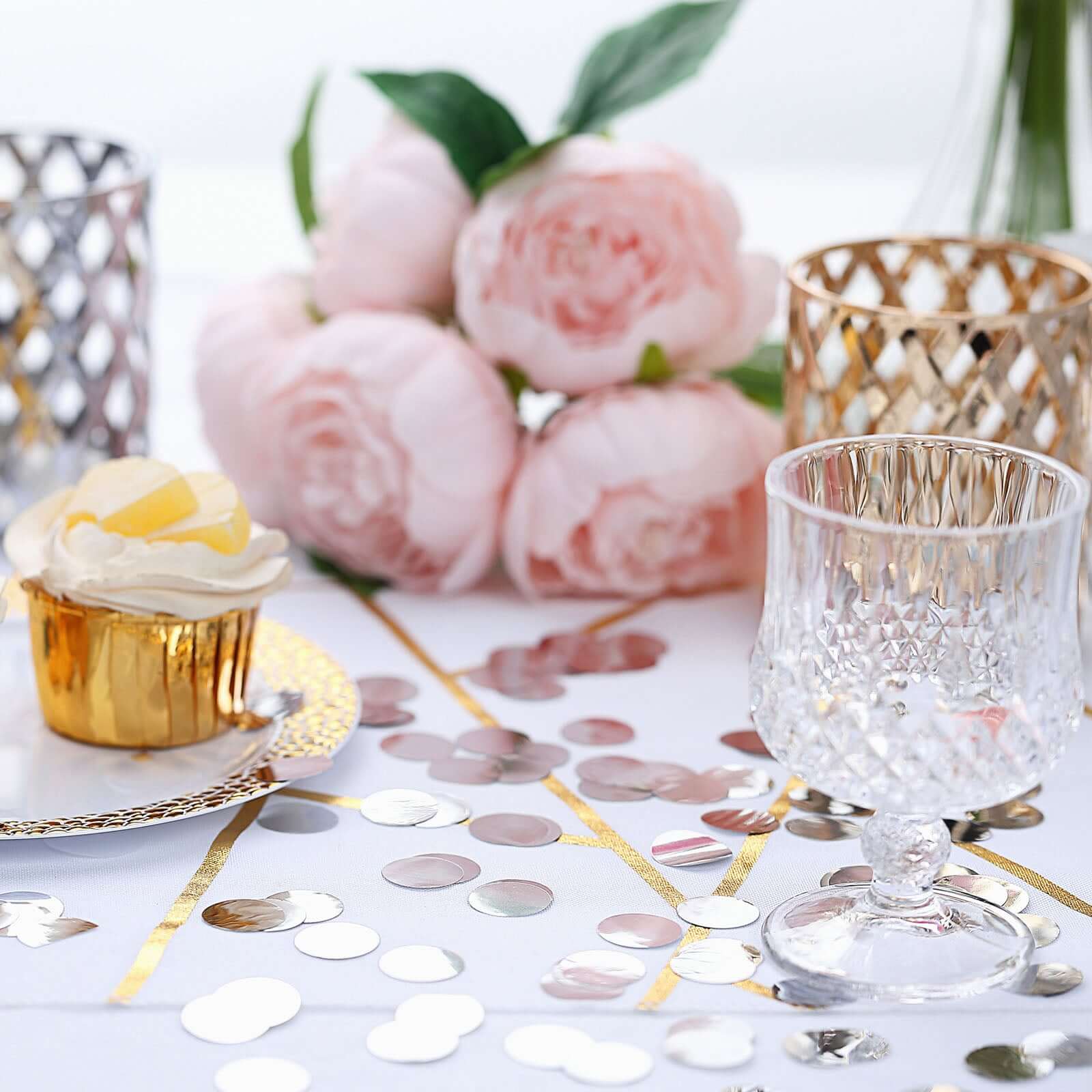 Metallic Round Party Confetti 18G Bag Silver Foil - Balloon Table Confetti Glitter Dots for Festive Weddings Baby Bridal Showers & Events - Image 10