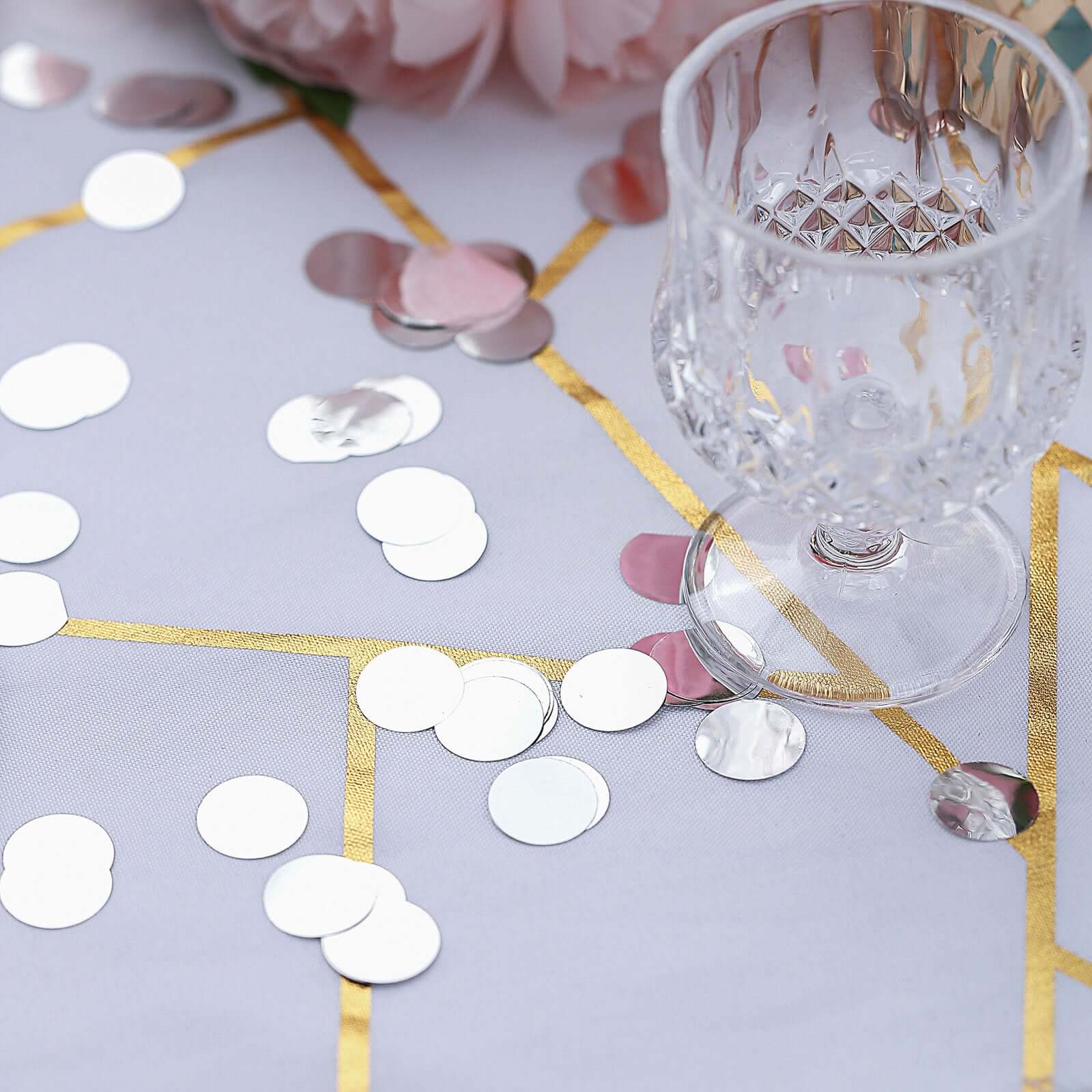 Metallic Round Party Confetti 18G Bag Silver Foil - Balloon Table Confetti Glitter Dots for Festive Weddings Baby Bridal Showers & Events - Image 9