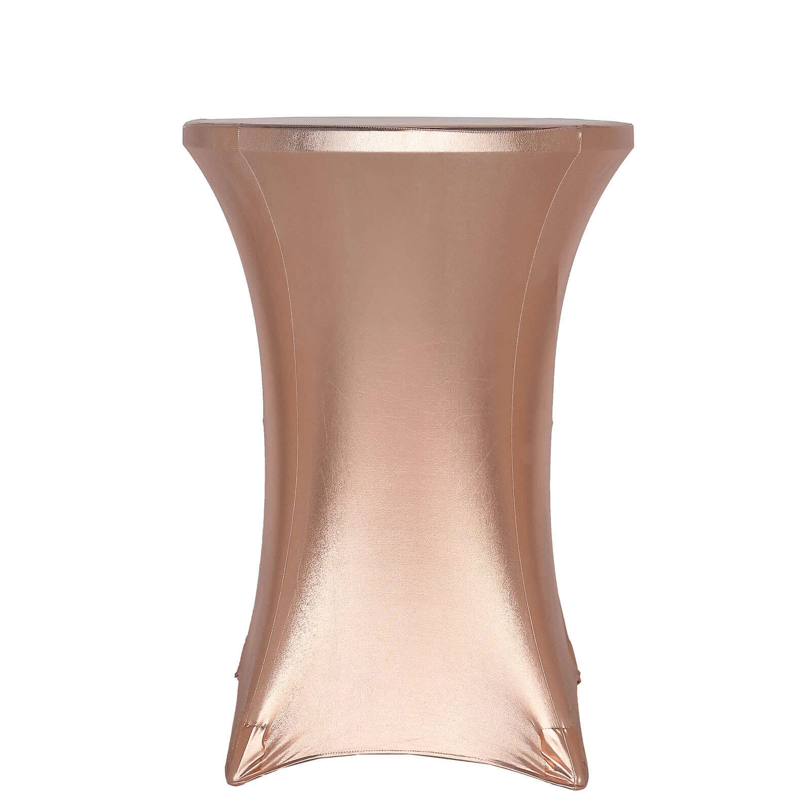 Metallic Spandex Fitted Round Cocktail Table Cover 30" Blush Highboy Tablecloth - Stretch Fit & Water-Resistant - Image 7