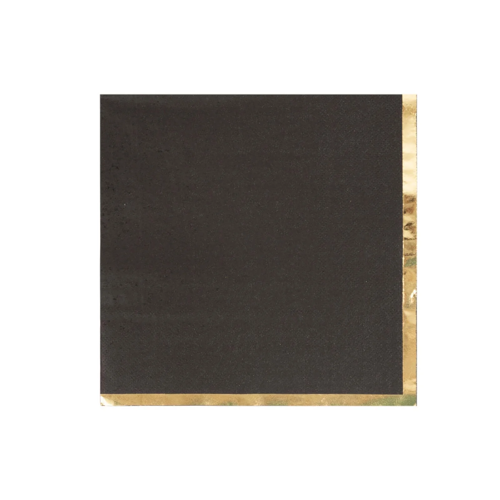 50-Pack Paper Beverage Napkins 2 Ply Black with Gold Foil Edge 6.5"x6.5" - Soft Disposable Cocktail Napkins - Image 8