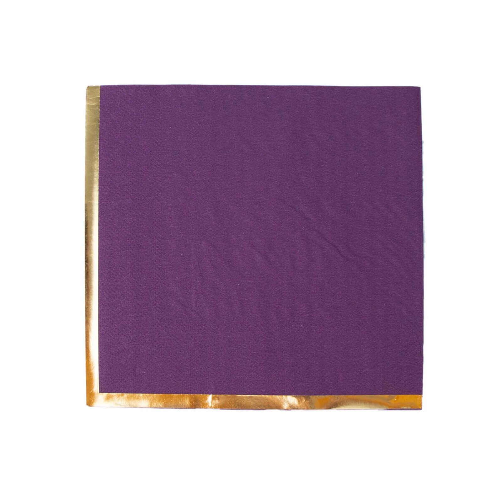 50-Pack Paper Beverage Napkins 2 Ply Purple with Gold Foil Edge 6.5"x6.5" - Soft Disposable Cocktail Napkins - Image 7