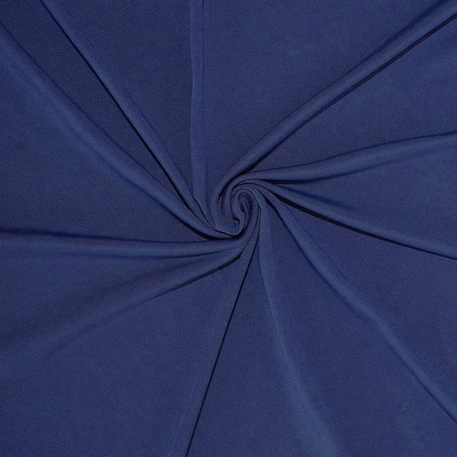 Navy Blue 4-Way Stretch Spandex Backdrop Drape Curtain, Wrinkle Free Event Divider Panel with Rod Pockets - 5ftx14ft - Image 7