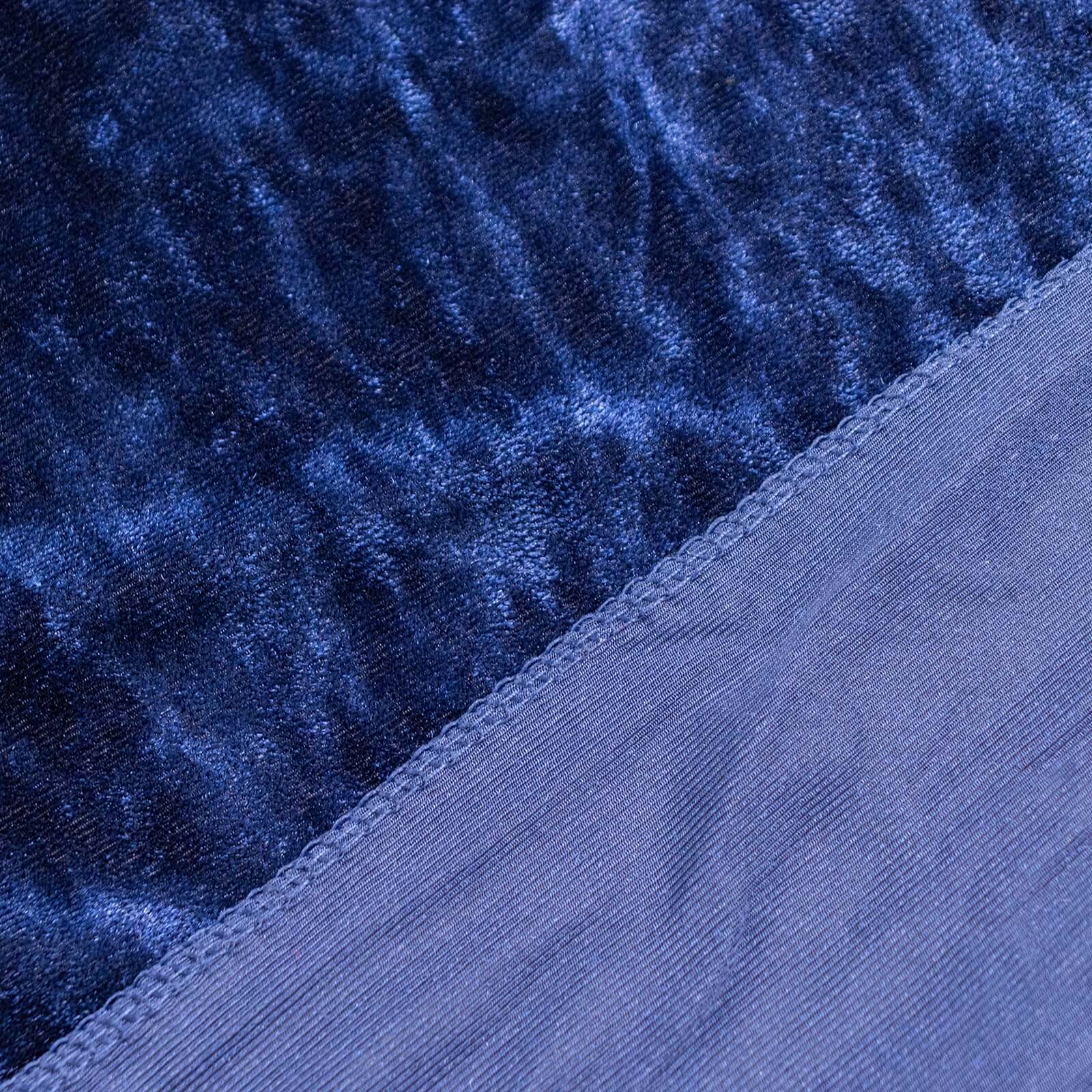 Crushed Velvet Backdrop Curtain – Navy Blue 8ft x 8ft Event Drape with Rod Pocket, Privacy Panel for Photo Booths & Events - Image 6