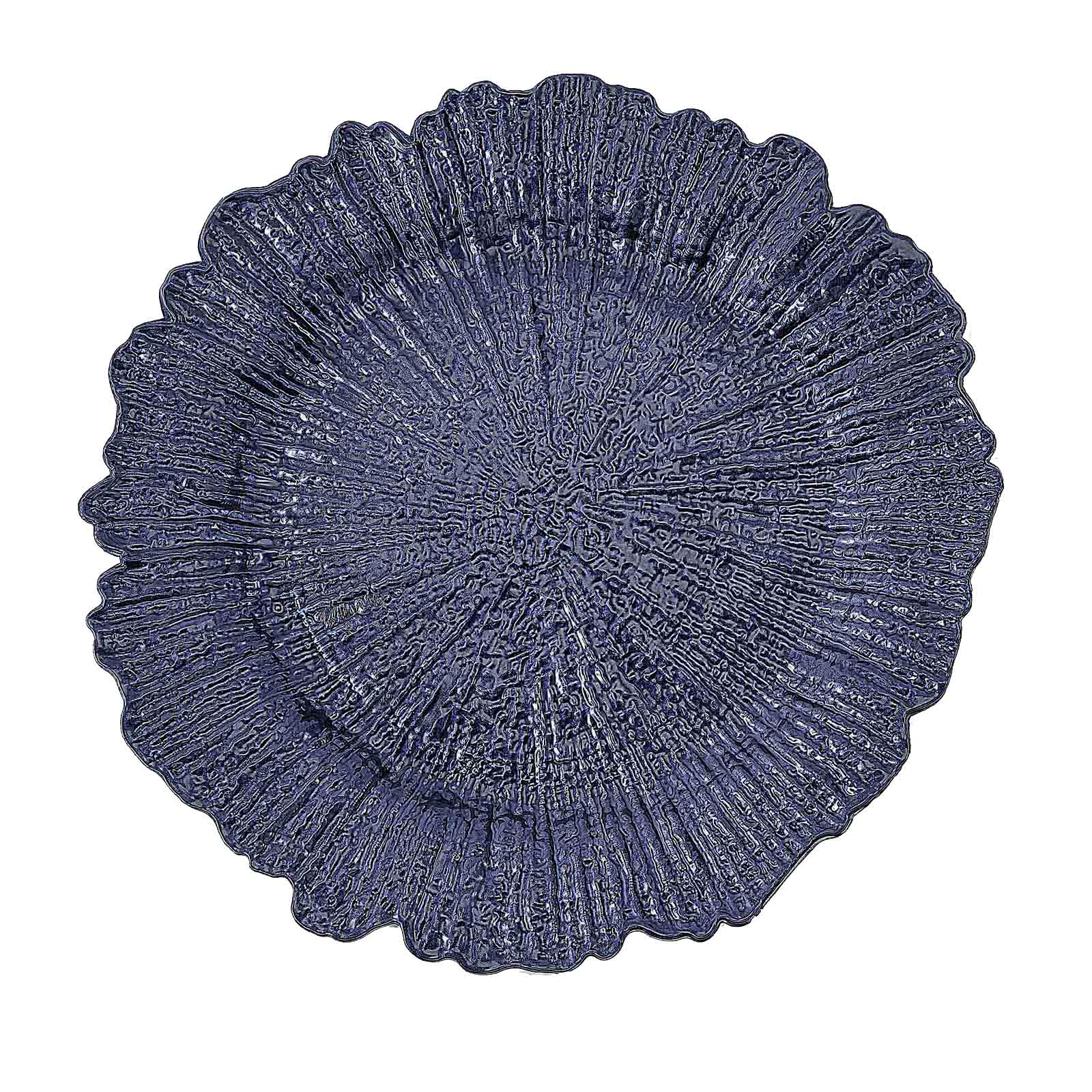 6-Pack Acrylic Plastic Charger Plates 13" Round Navy Blue Reef Design - Decorative Dinner Charger Tableware - Image 6