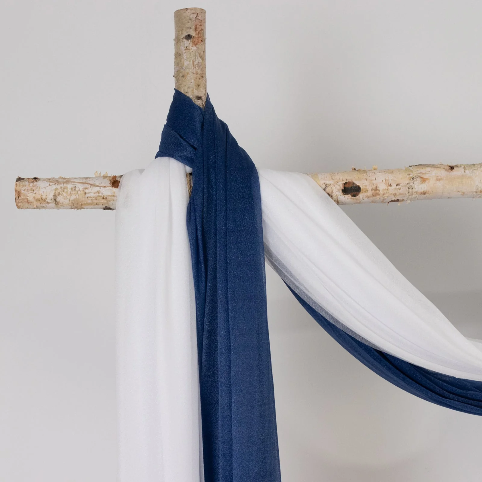 Sheer Wedding Arch Drape – 5ftx32ft Navy Blue Sheer Curtain Backdrop, Ceiling Drapery Panel - Image 7