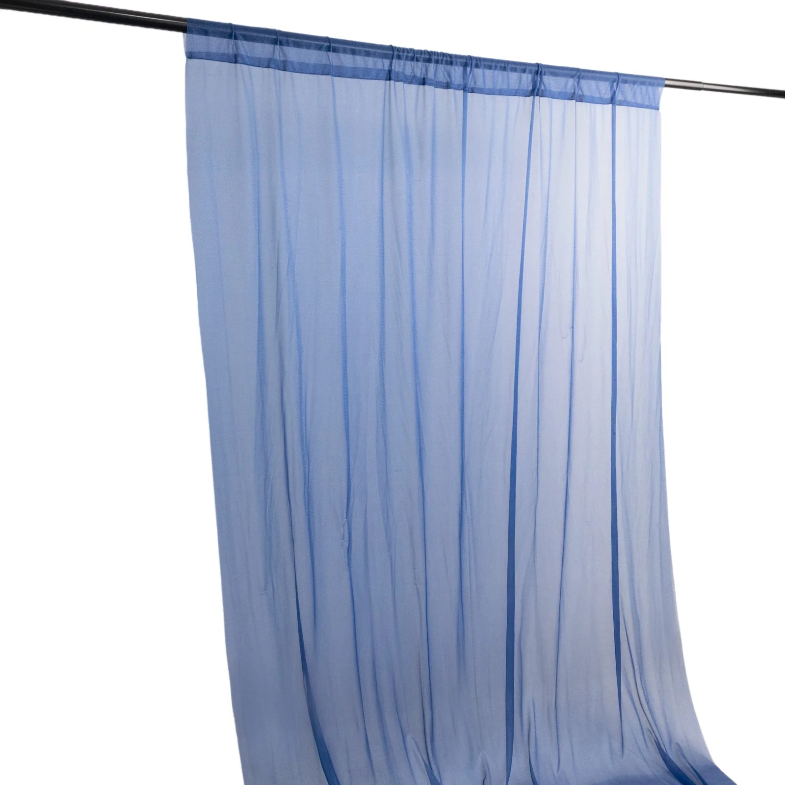 Sheer Wedding Arch Drape – 5ftx14ft Navy Blue Sheer Curtain Backdrop, Ceiling Drapery Panel - Image 7