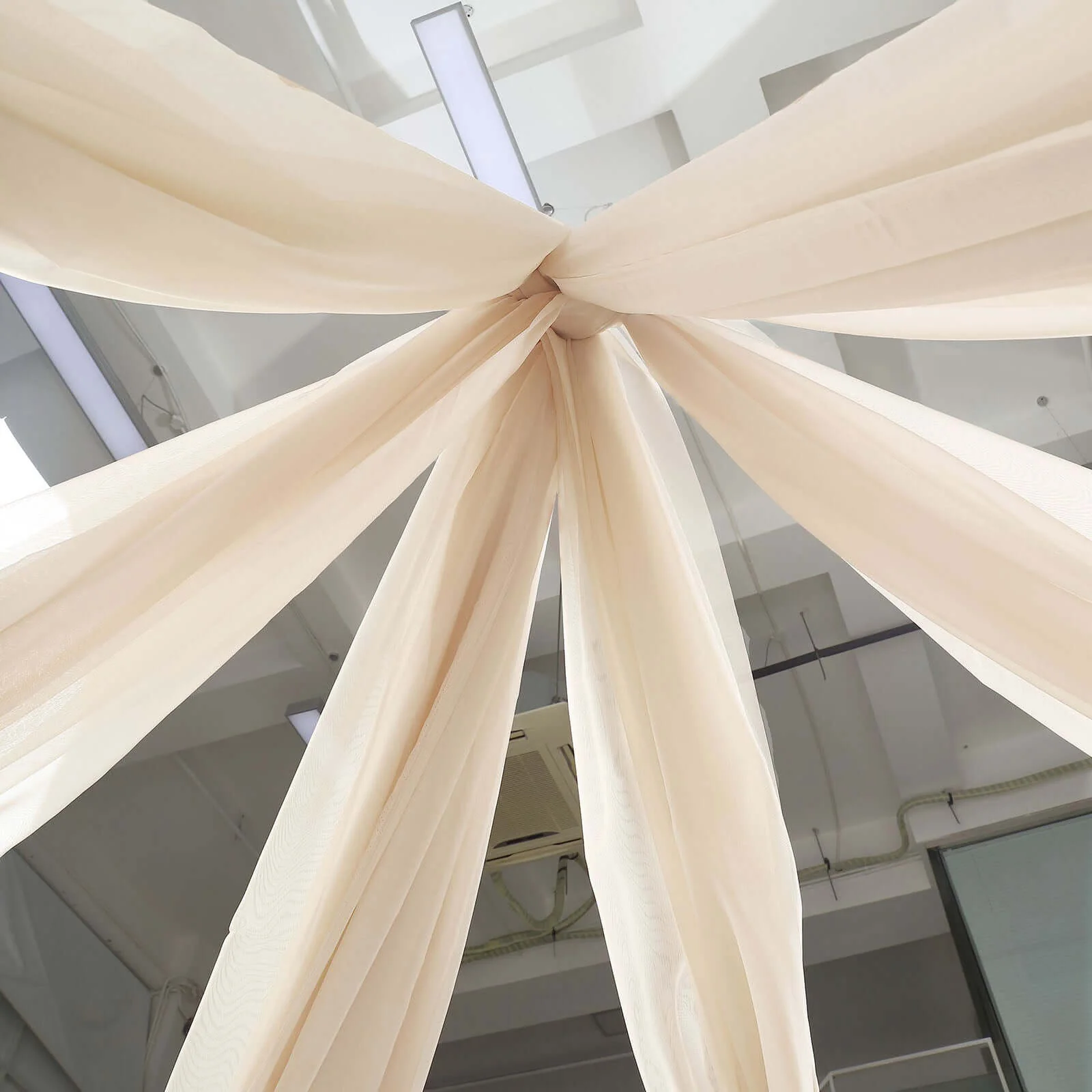 Nude Sheer Durable Flame Resistant Ceiling/Curtain Draping Panels 10ftx20ft - Image 2
