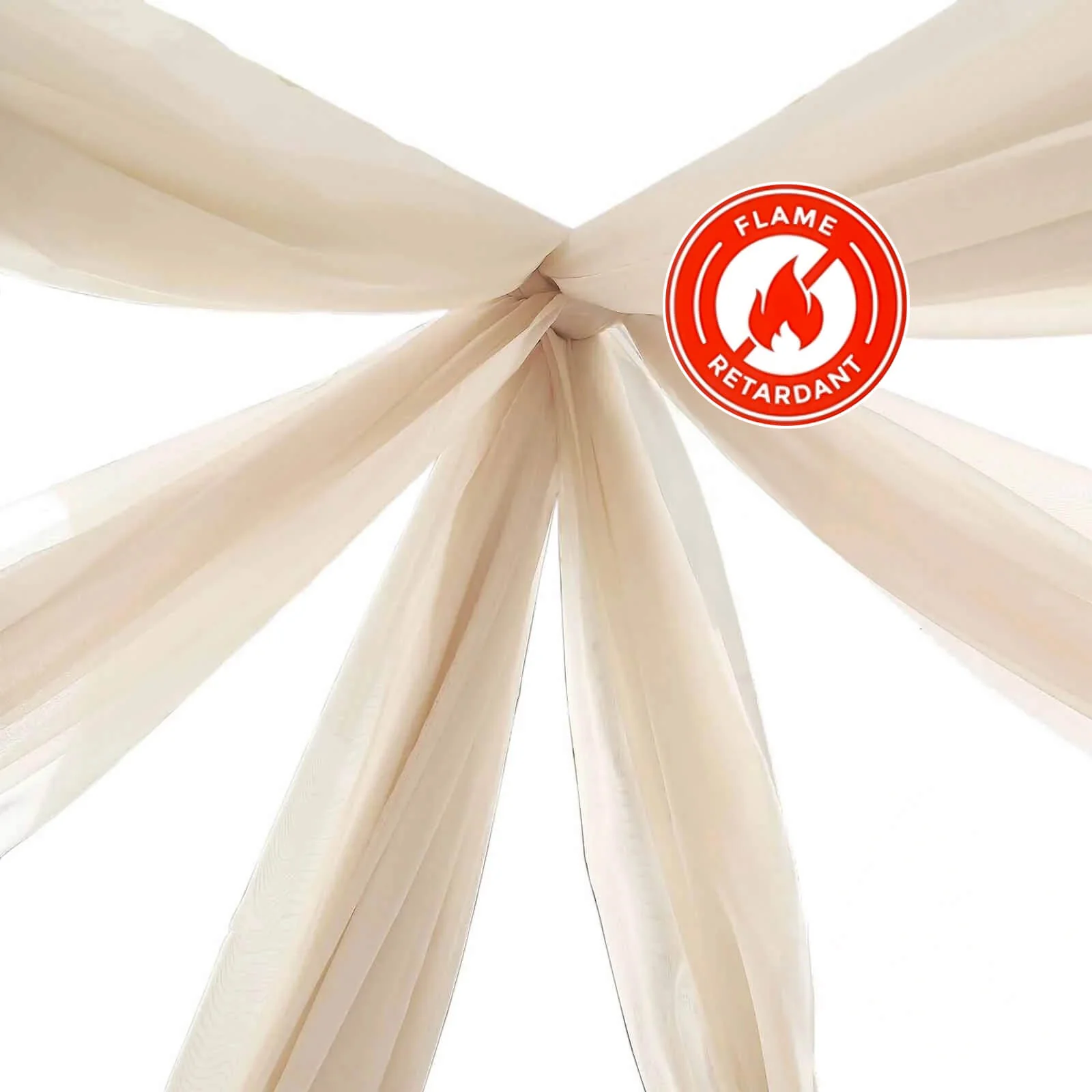 Nude Sheer Durable Flame Resistant Ceiling/Curtain Draping Panels 10ftx20ft - Image 7