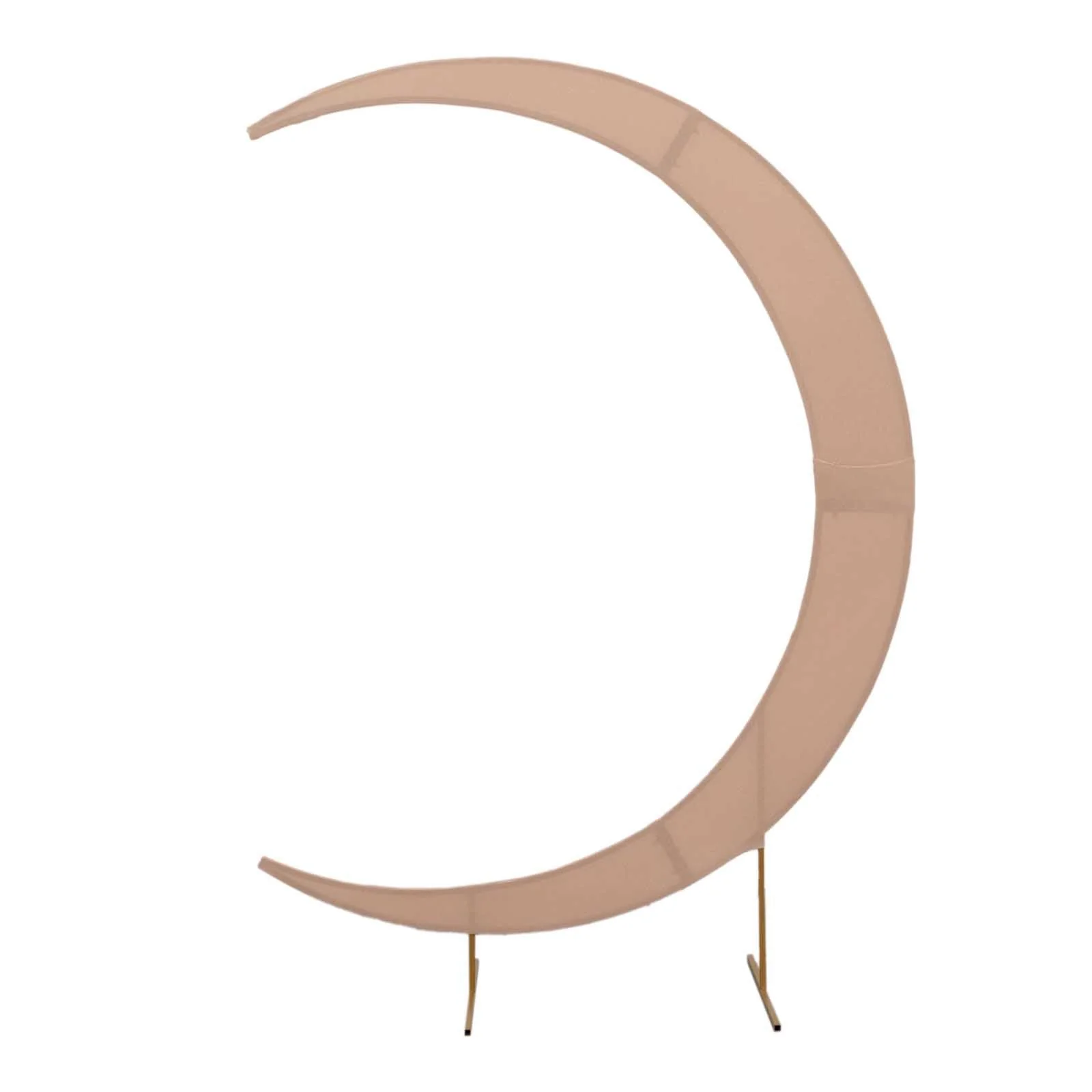 Nude Spandex Crescent Moon Chiara Backdrop Stand Cover, Custom Fitted Wedding Arch Cover - 7.5ft - Image 6