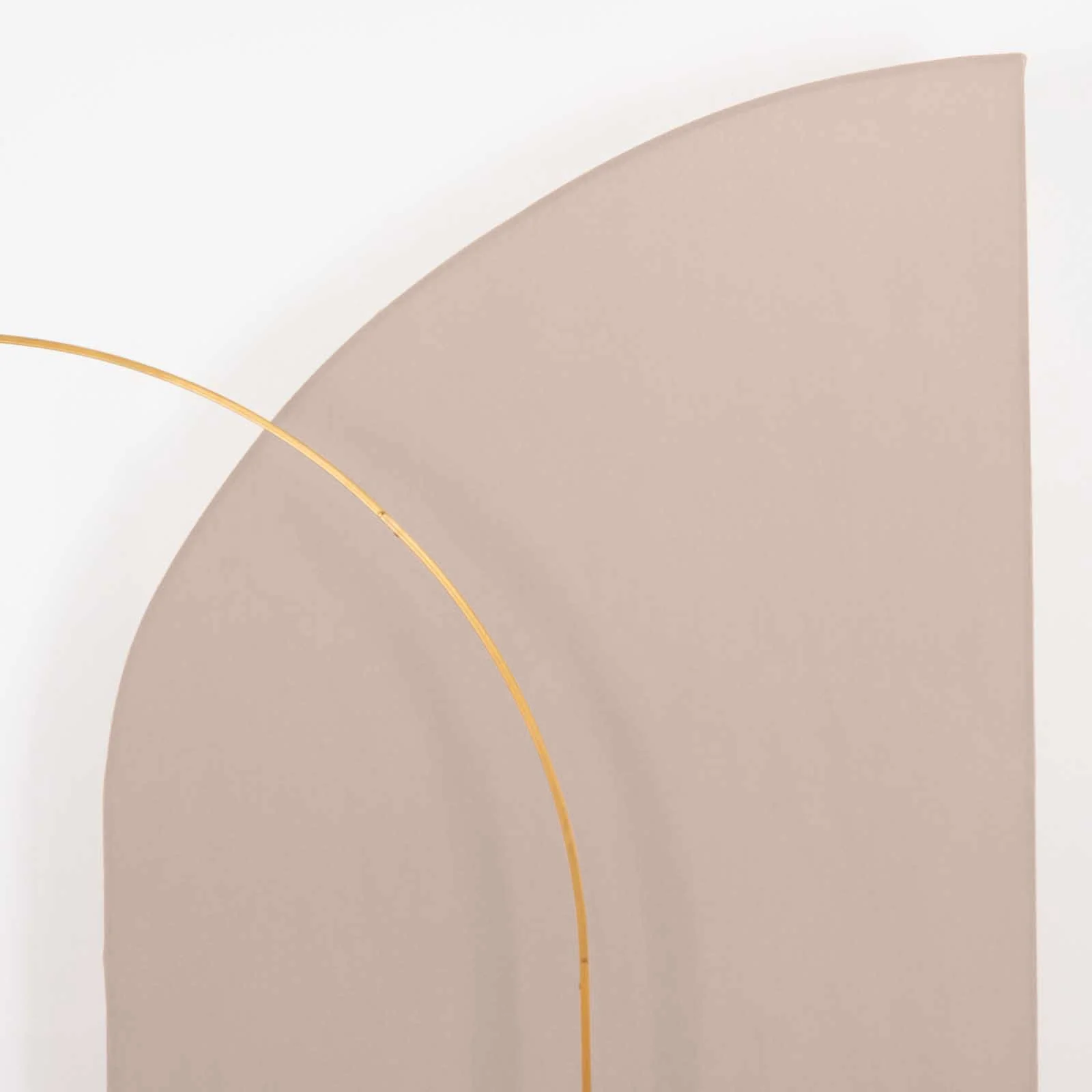 Nude Spandex Fitted Chiara Backdrop Stand Cover For Half Moon Top Wedding Arch - 8ft - Image 2