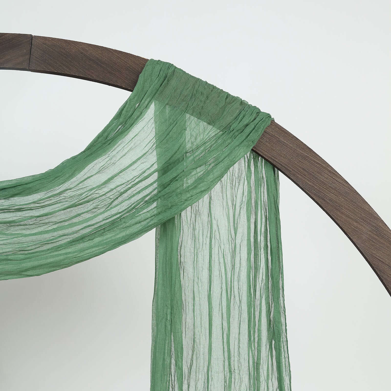 Olive Green Gauze Cheesecloth Draping Fabric Wedding Arch Decorations, Window Scarf Valance Drapes, Boho Arbor Long Curtain Panel 20ft - Image 8