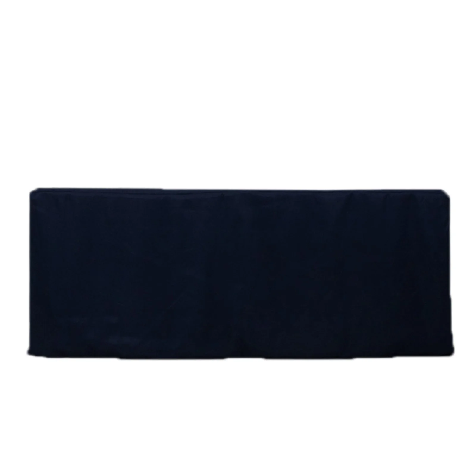 Open Back Fitted Polyester Rectangle Tablecloth 72"x30" Navy Blue - Trade Show Table Cover - Image 3