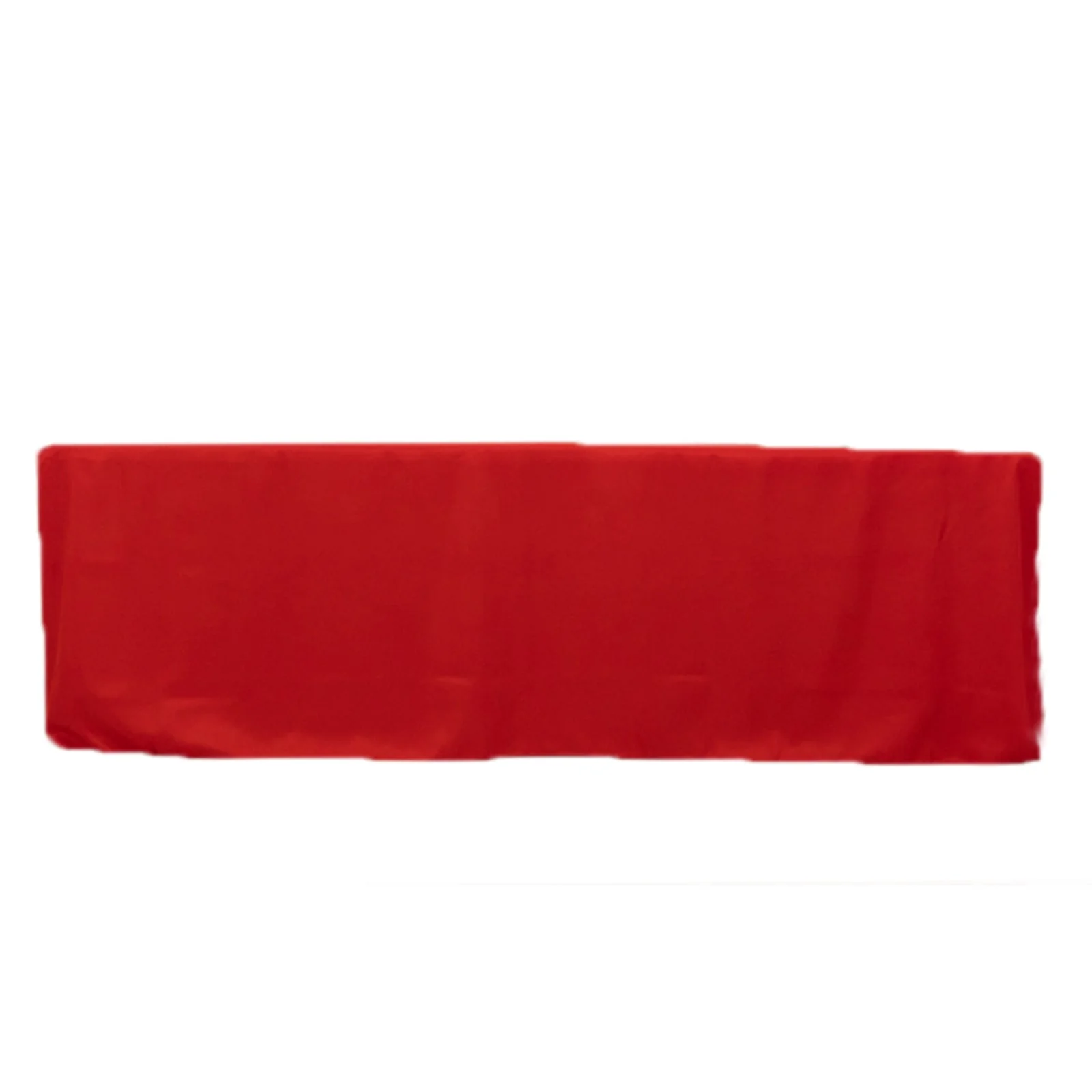 Open Back Fitted Polyester Rectangle Tablecloth 96"x30" Red - Ideal for Trade Shows and Events - Image 3