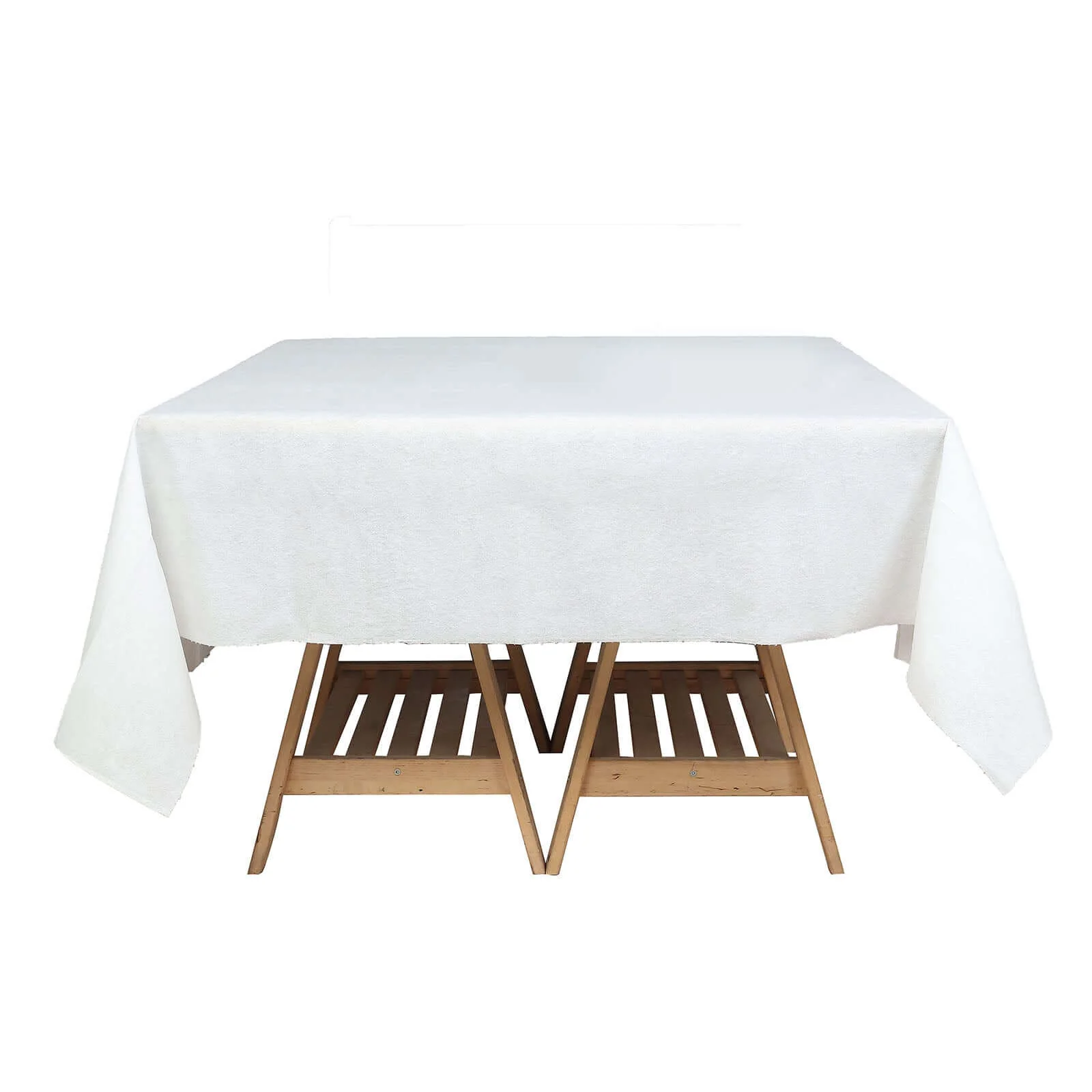 Paper Airlaid Tablecloth 70"x70" Square White - Soft Linen-Feel Disposable Cover - Image 7
