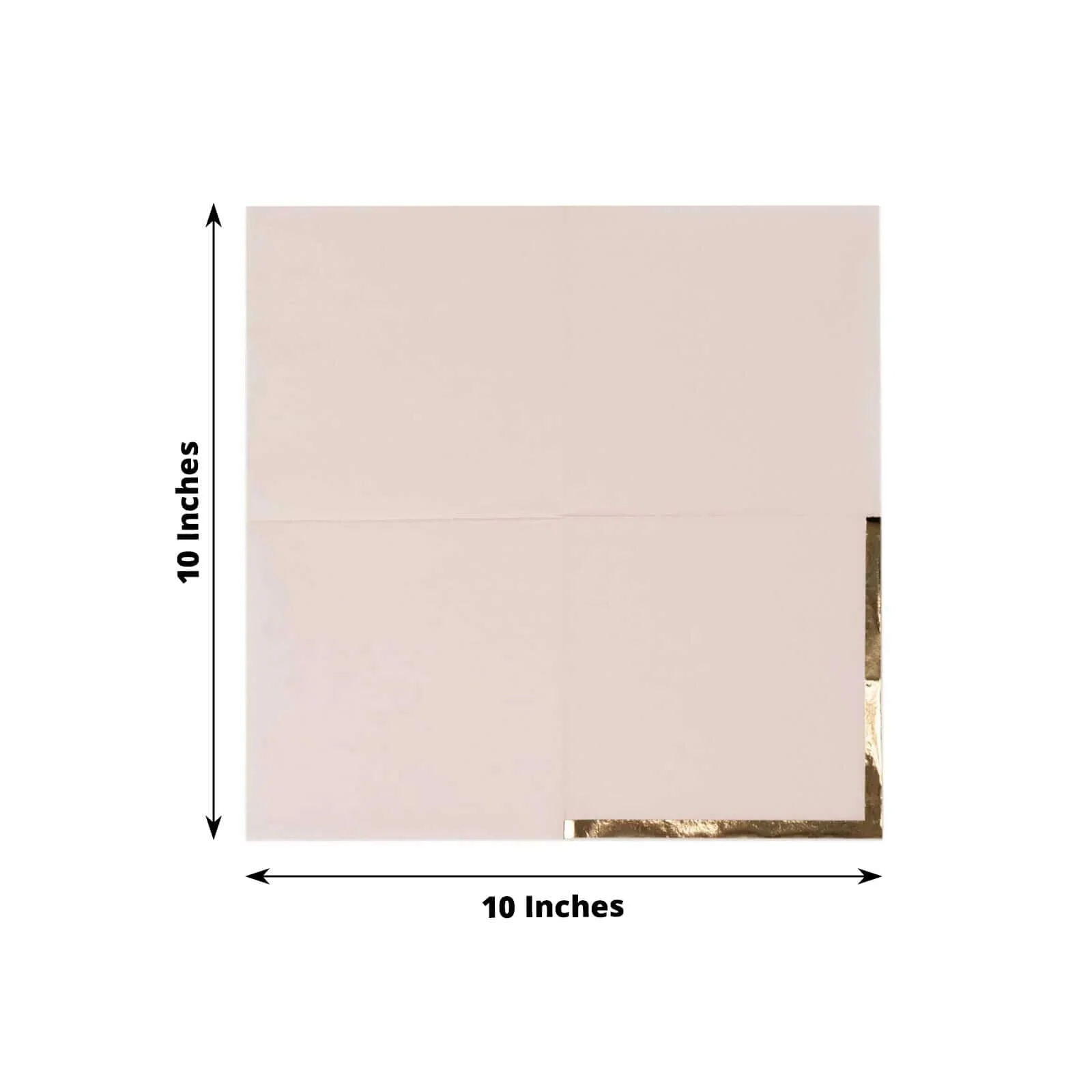 50-Pack Paper Beverage Napkins 2 Ply Blush with Gold Foil Edge 5"x5" - Soft Disposable Cocktail Napkins 18GSM - Image 2