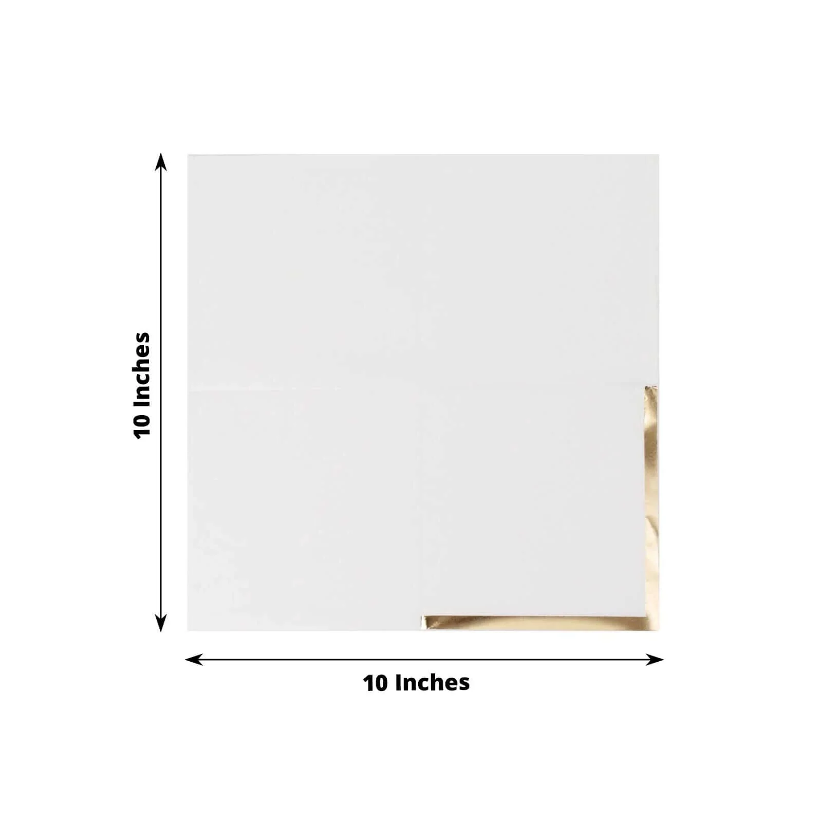 50-Pack Paper Beverage Napkins 2 Ply White with Gold Foil Edge 5"x5" - Soft Disposable Cocktail Napkins 18GSM - Image 3