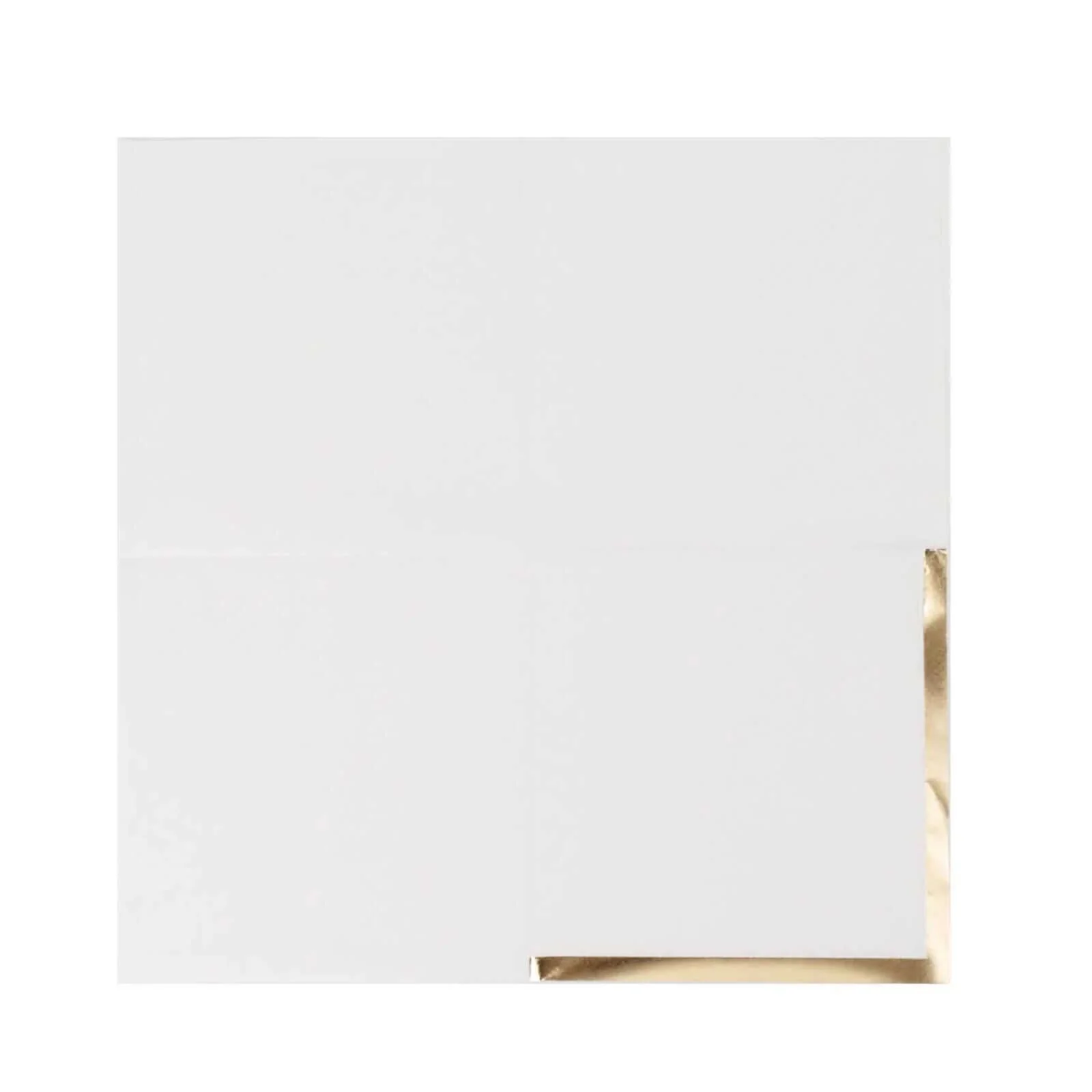 50-Pack Paper Beverage Napkins 2 Ply White with Gold Foil Edge 5"x5" - Soft Disposable Cocktail Napkins 18GSM - Image 6