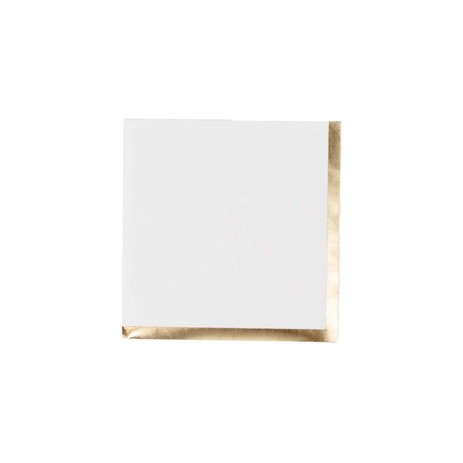 50-Pack Paper Beverage Napkins 2 Ply White with Gold Foil Edge 5"x5" - Soft Disposable Cocktail Napkins 18GSM - Image 8