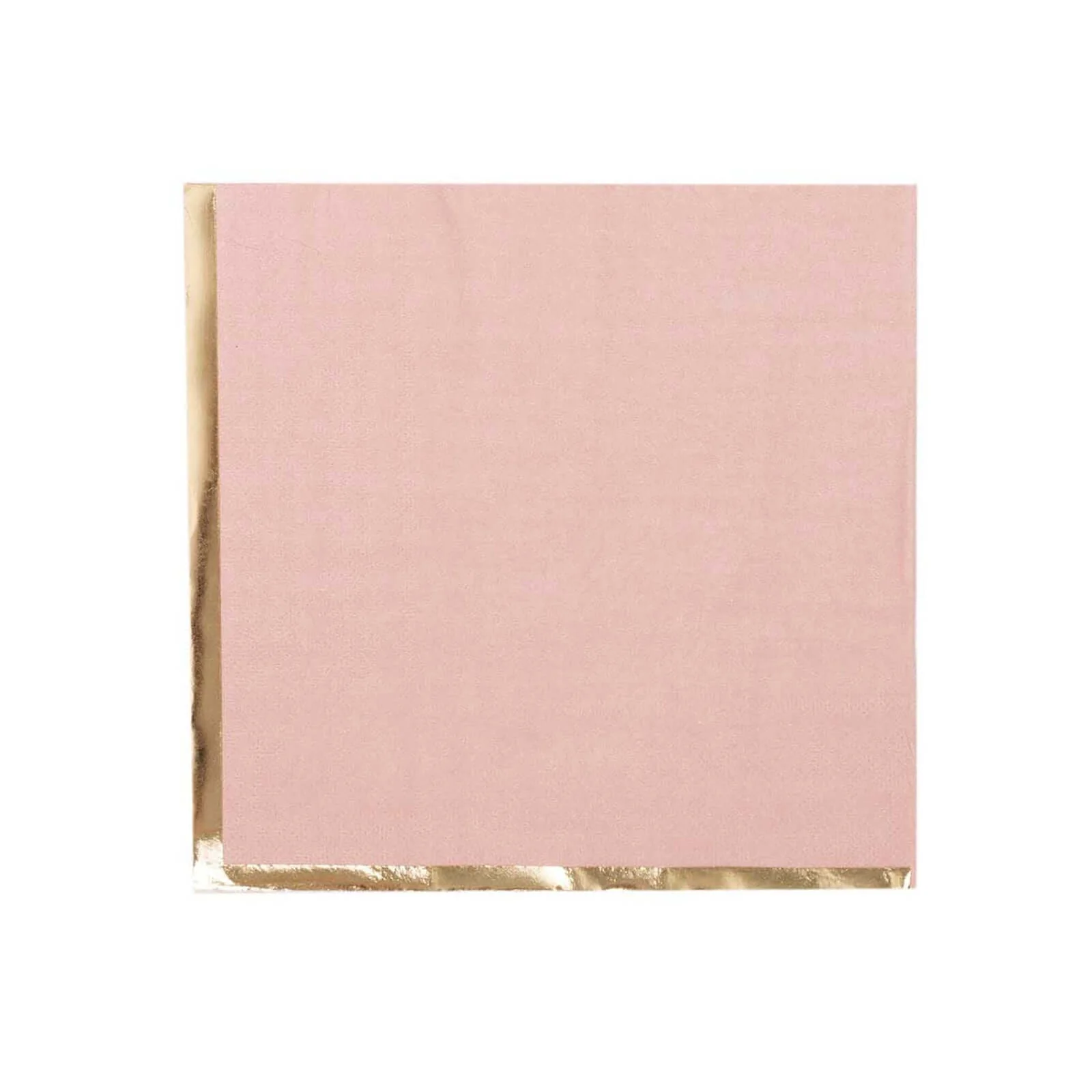 50-Pack Paper Beverage Napkins 2 Ply Dusty Rose with Gold Foil Edge 6.5"x6.5" - Soft Disposable Cocktail Napkins - Image 8
