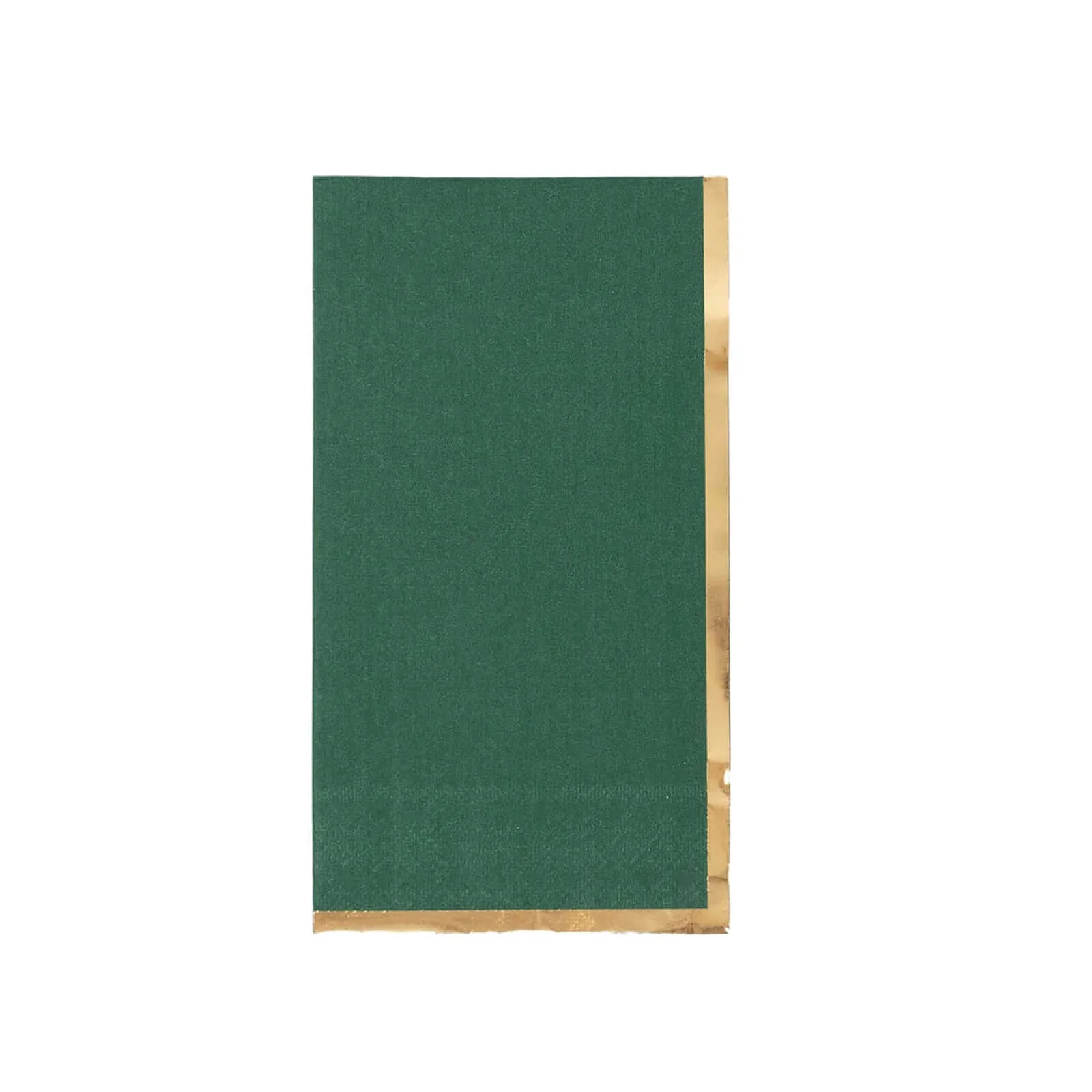50-Pack Paper Dinner Napkins 2 Ply Hunter Emerald Green with Gold Foil Edge - Soft Disposable Napkins - Image 6