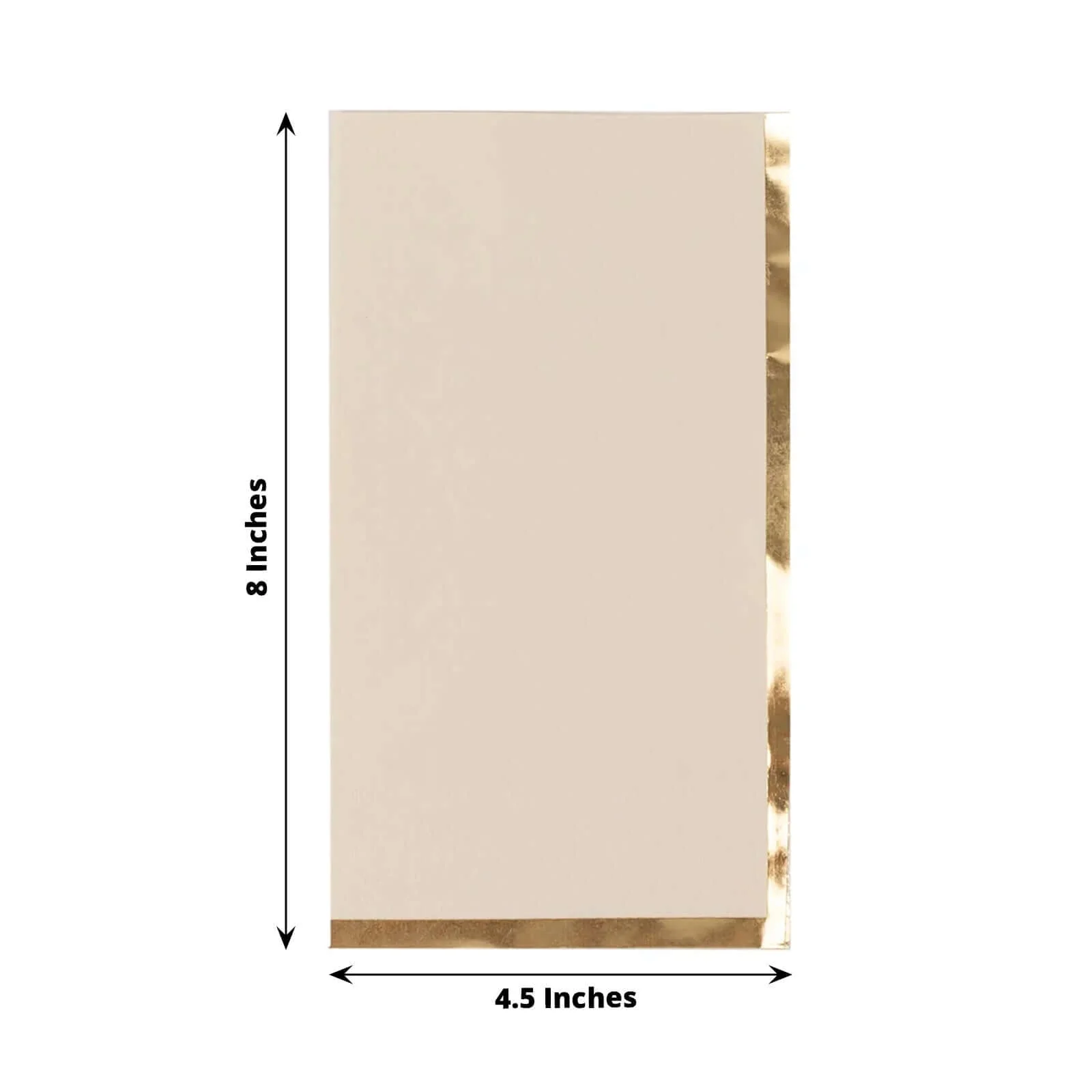 50-Pack Paper Dinner Napkins 2 Ply Ivory with Gold Foil Edge - Soft Disposable Napkins - Image 3