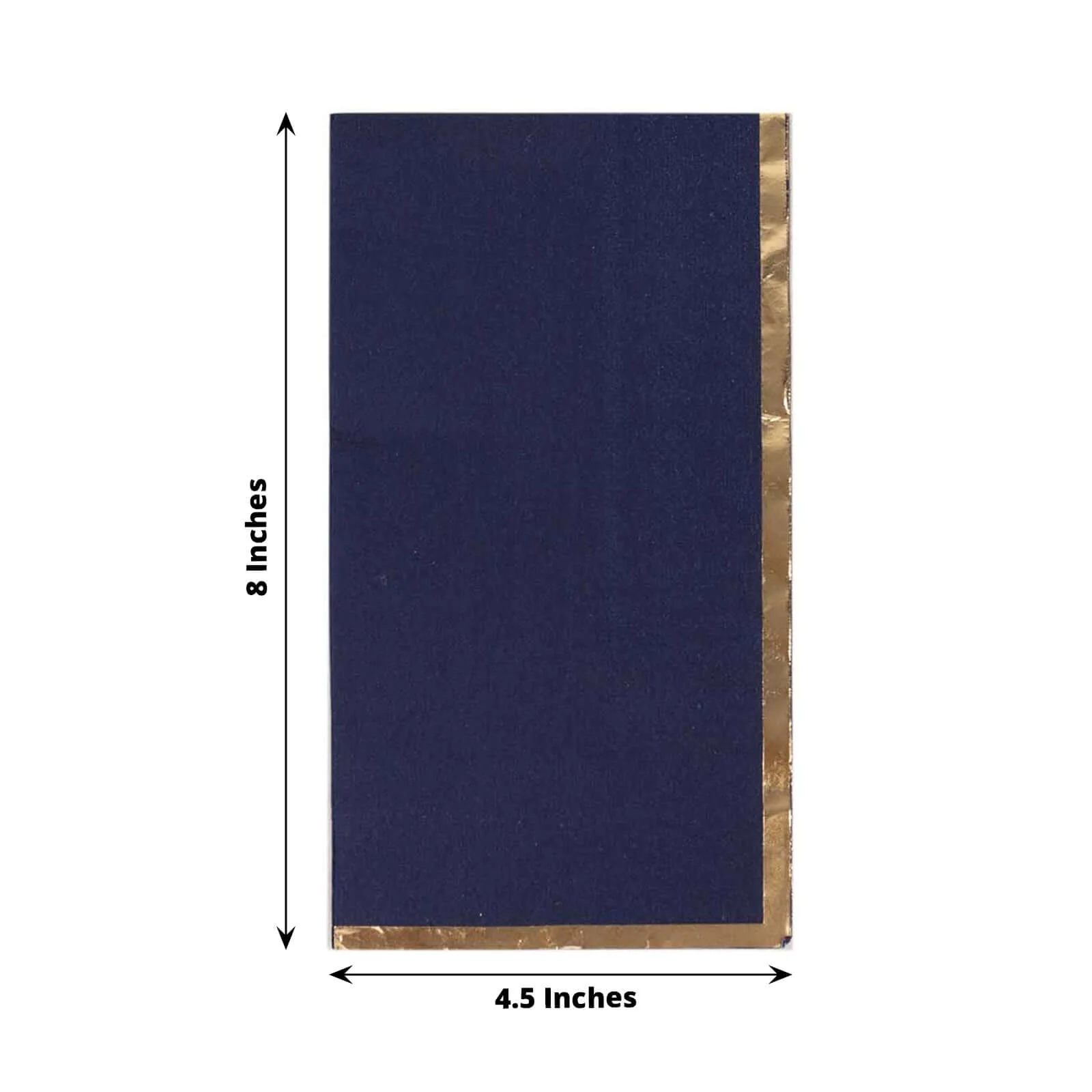 50-Pack Paper Dinner Napkins 2 Ply Navy Blue with Gold Foil Edge - Soft Disposable Napkins - Image 3