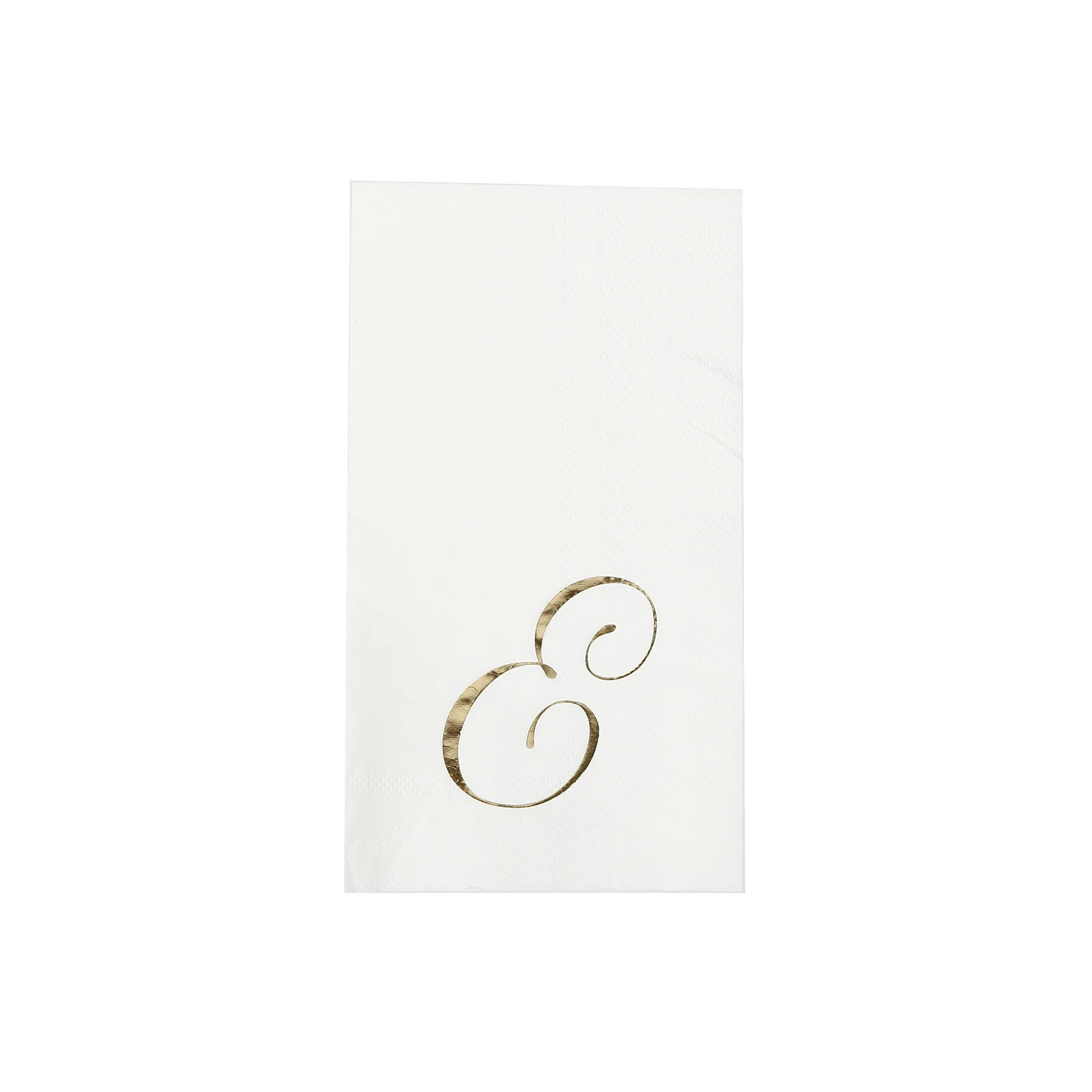 100-Pack Paper Dinner Napkins White with Gold Foil Monogram "E" – 8"x4" Folded, Disposable Party Napkins - Image 7
