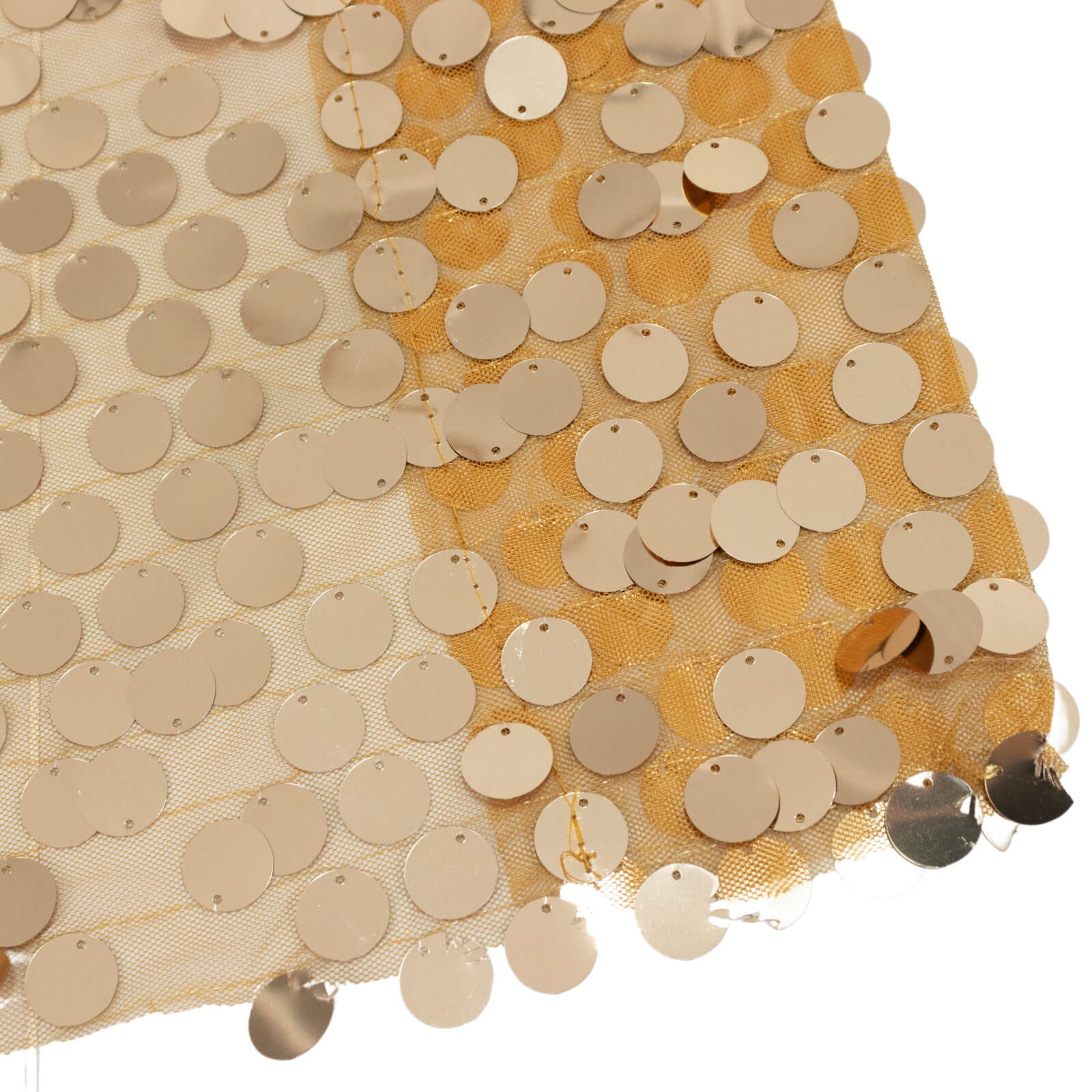 Large Payette Sequin Backdrop Curtain Gold 5ft x 12ft - Big Round Sequin Event Photography Panel with Rod Pocket - Image 7
