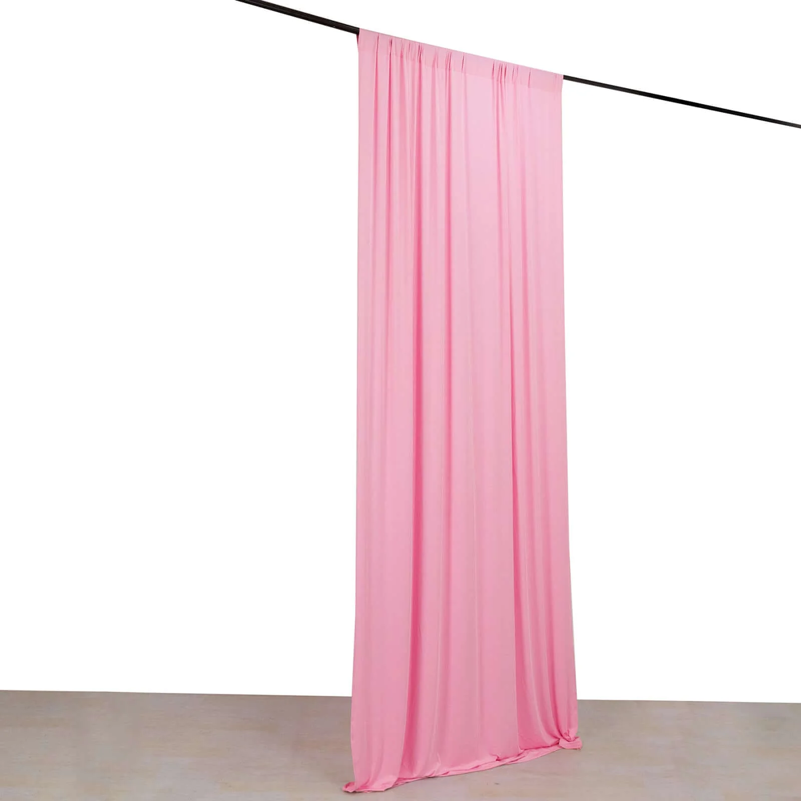 Pink 4-Way Stretch Spandex Backdrop Drape Curtain, Wrinkle Free Event Divider Panel with Rod Pockets - 5ftx10ft - Image 3