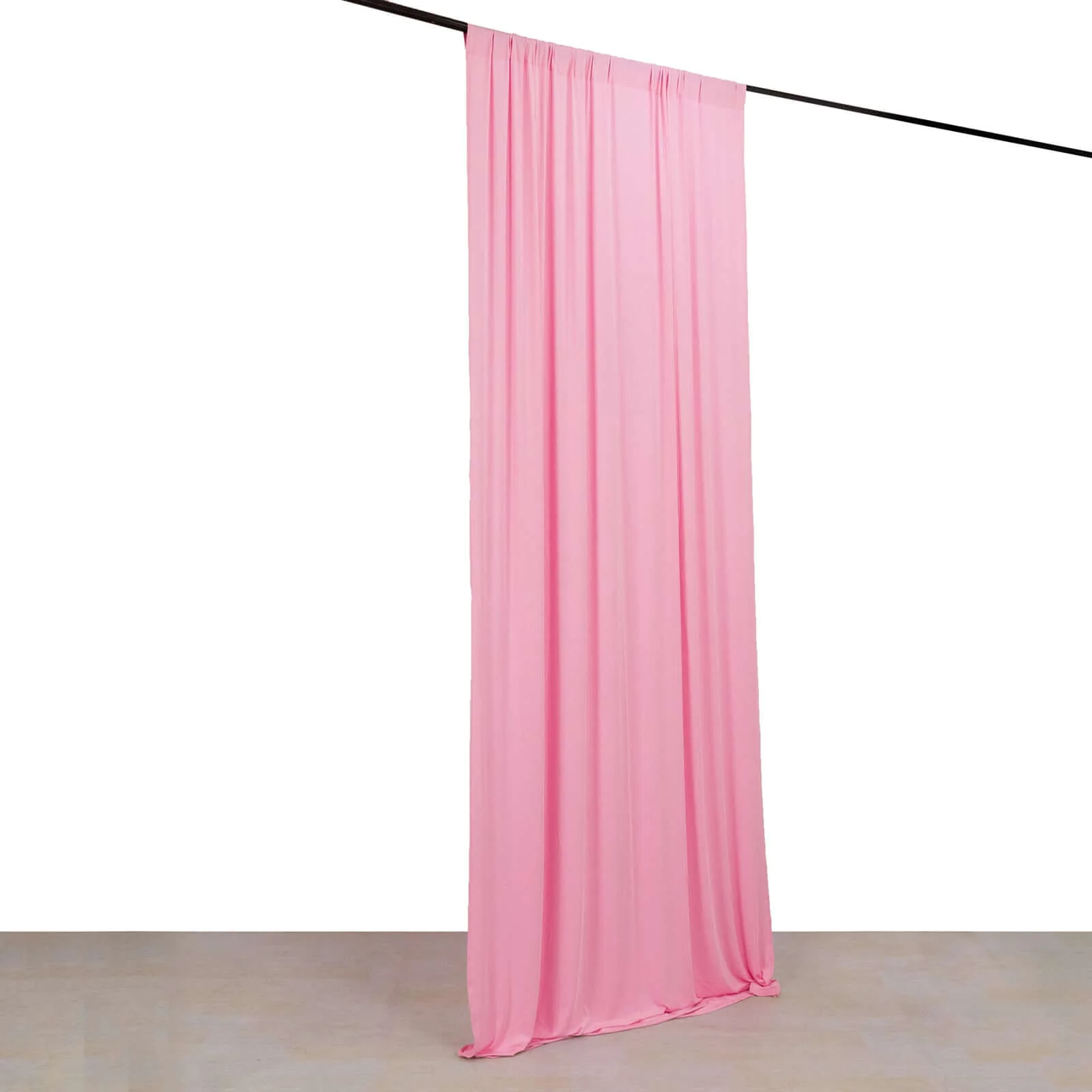 Pink 4-Way Stretch Spandex Backdrop Drape Curtain, Wrinkle Free Event Divider Panel with Rod Pockets - 5ftx10ft - Image 7