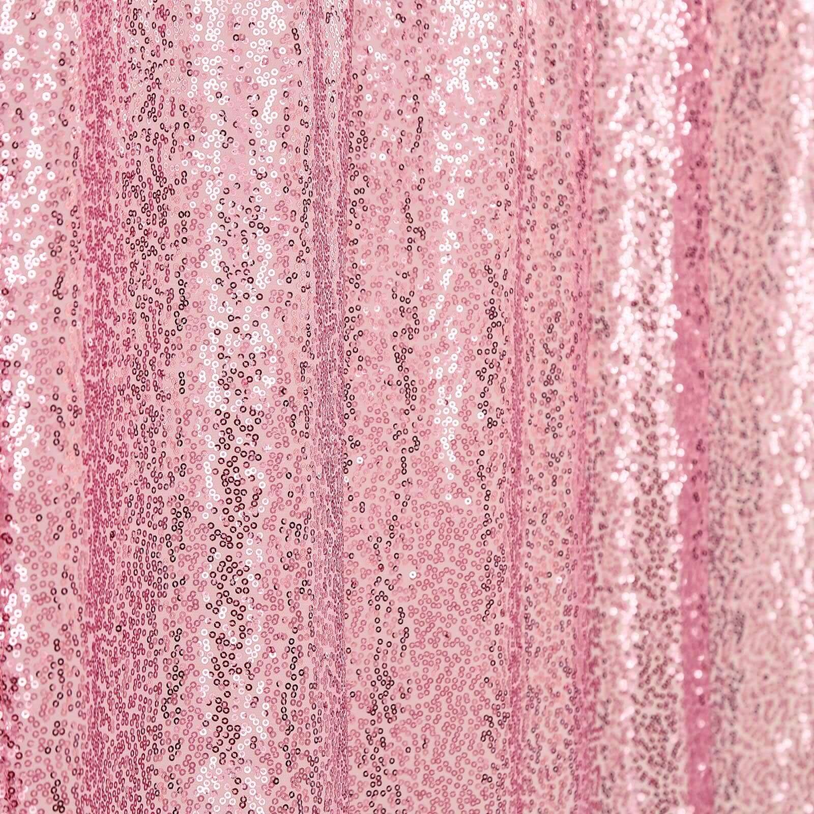 Pink Sequin Backdrop Drape Curtain, Photo Booth Event Divider Panel - 8ftx8ft - Image 7