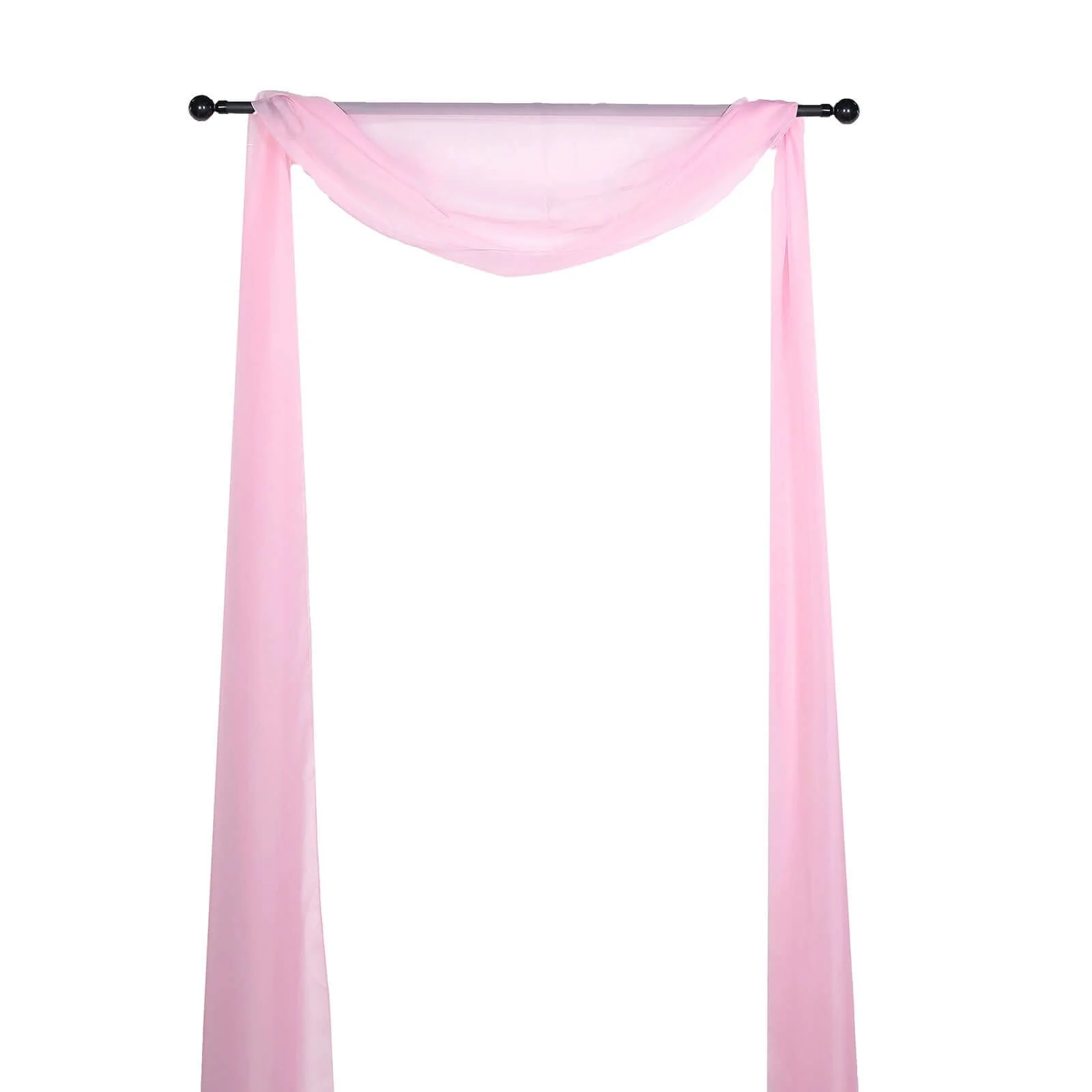 Pink Sheer Organza Wedding Arch Draping Fabric, Long Curtain Backdrop Window Scarf Valance 18ft - Image 5