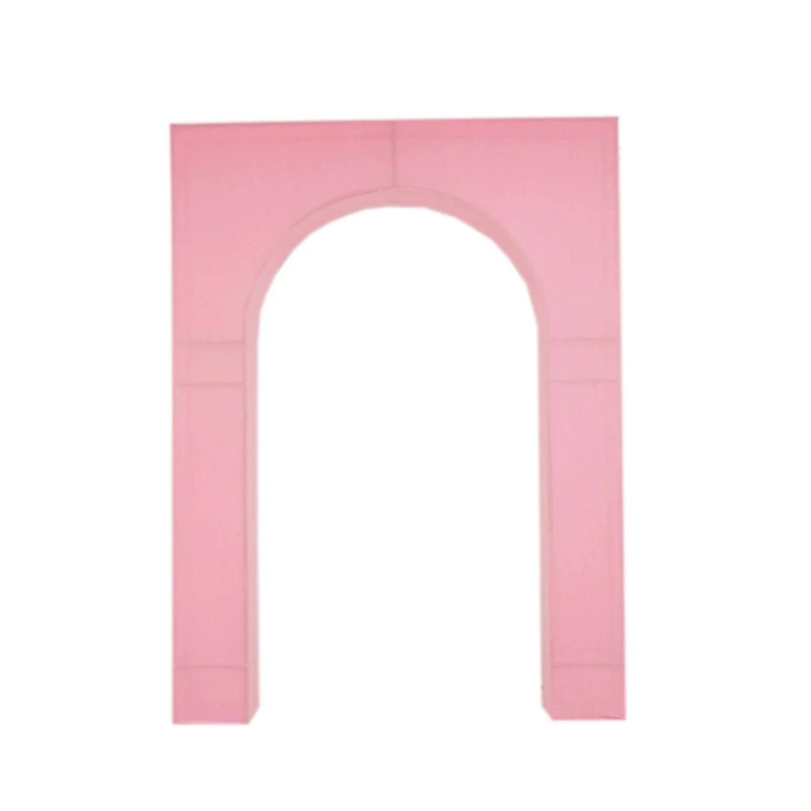 Pink Spandex Wedding Arch Cover for Arc de Triomphe Stand, Stretch Fitted Floral Balloon Frame Backdrop Stand Cover - 8ft - Image 8