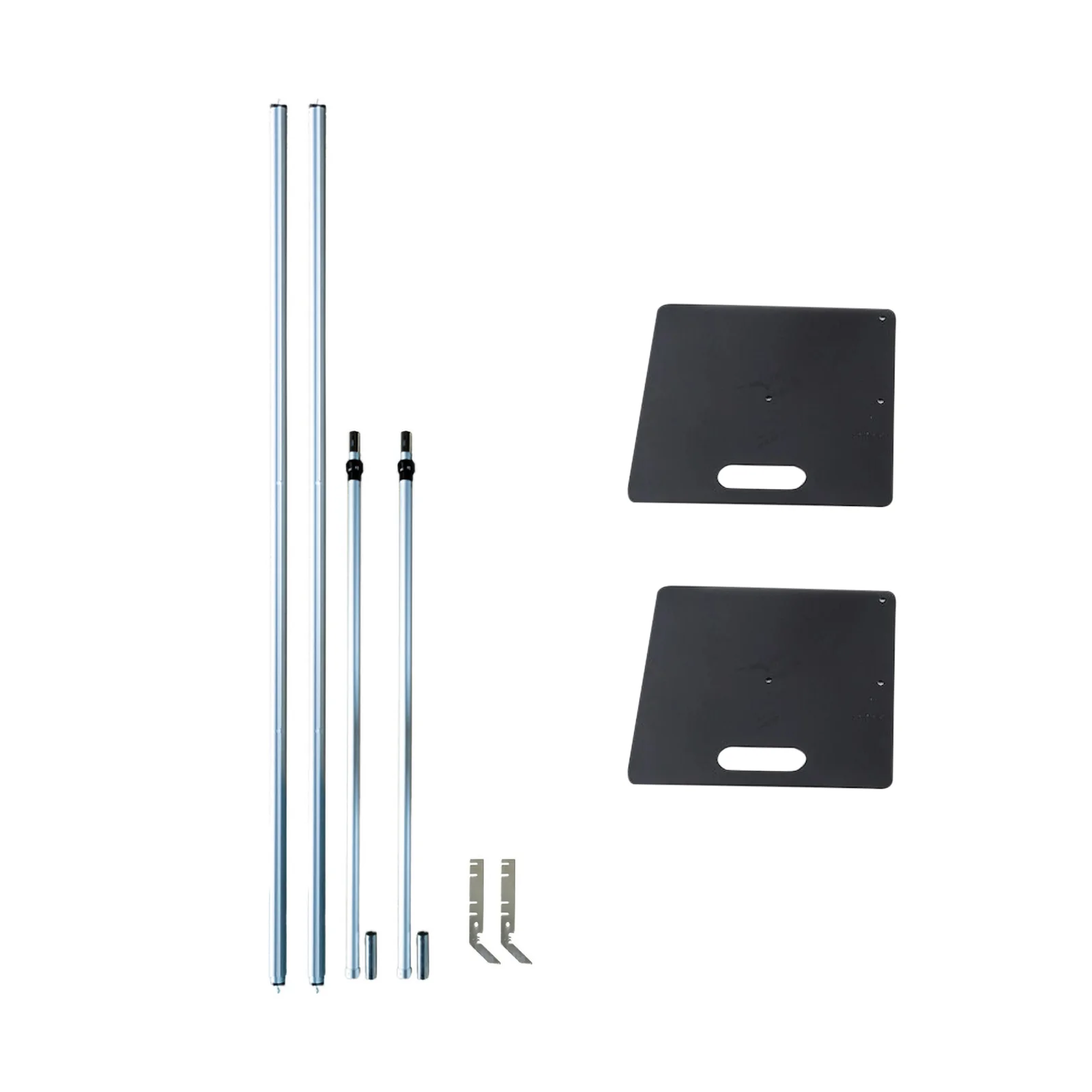 Pipe and Drape Backdrop Stand with Double Cross Bars, Adjustable Silver Aluminum Frame Support System 12ft x 12ft with Heavy Duty Steel Bases - Image 7
