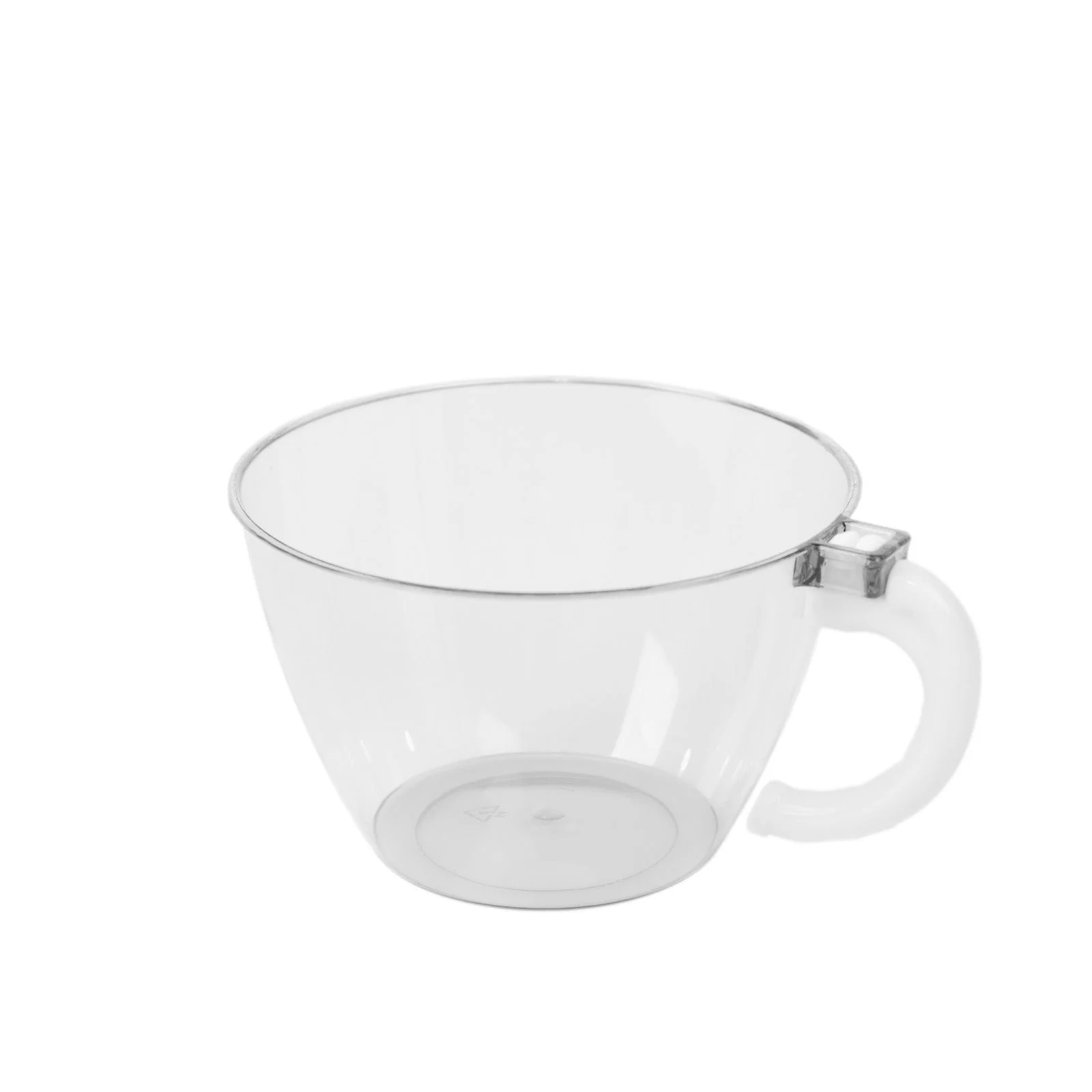 25-Pack Clear Plastic Coffee Cups with Handles 6oz - Hard Disposable Tea Mugs for Hot Drinks - Image 7