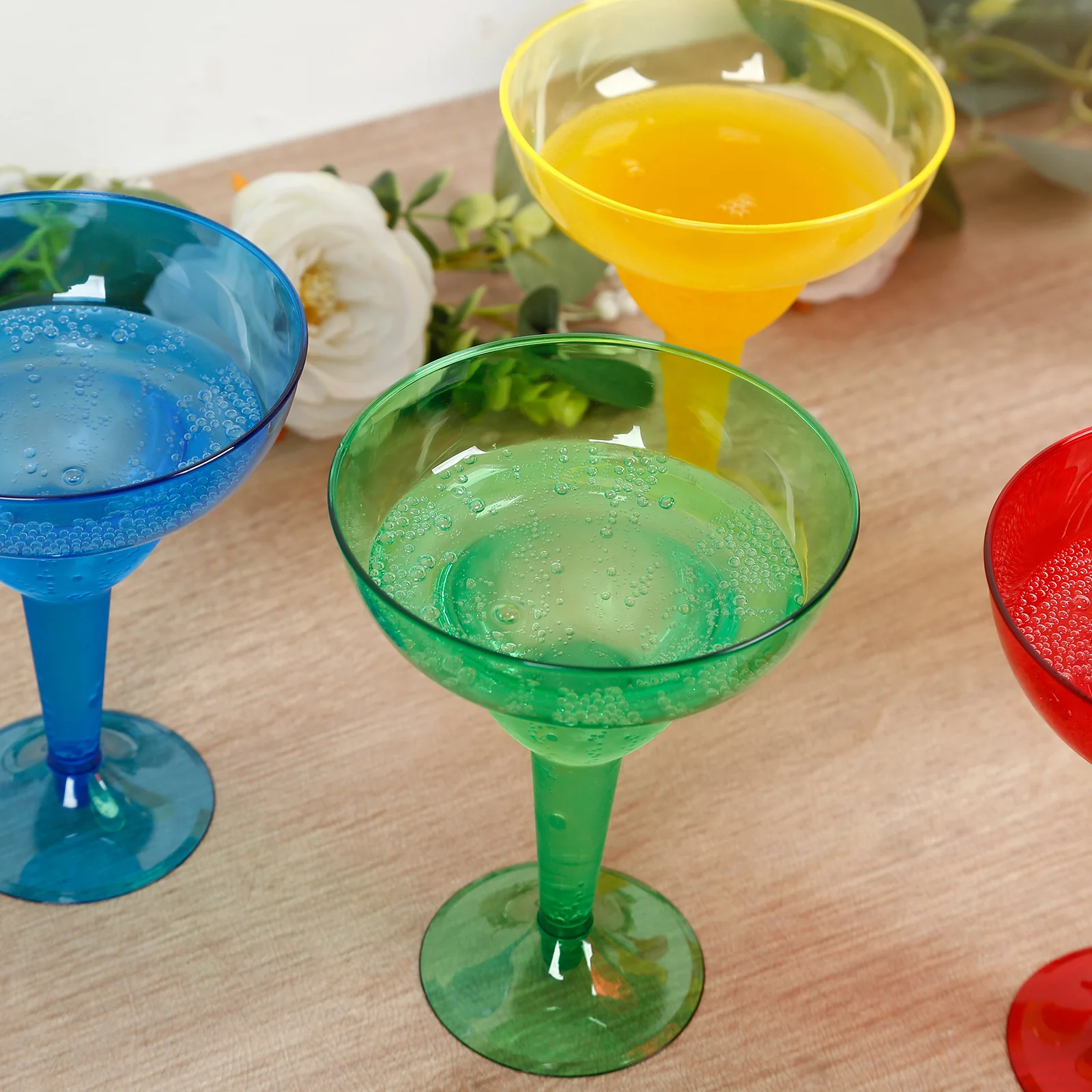 48-Pack Plastic Margarita Glasses 12oz - Assorted Colors, Reusable Cocktail Cups for Parties, Fiesta & Frozen Drinks - Image 8