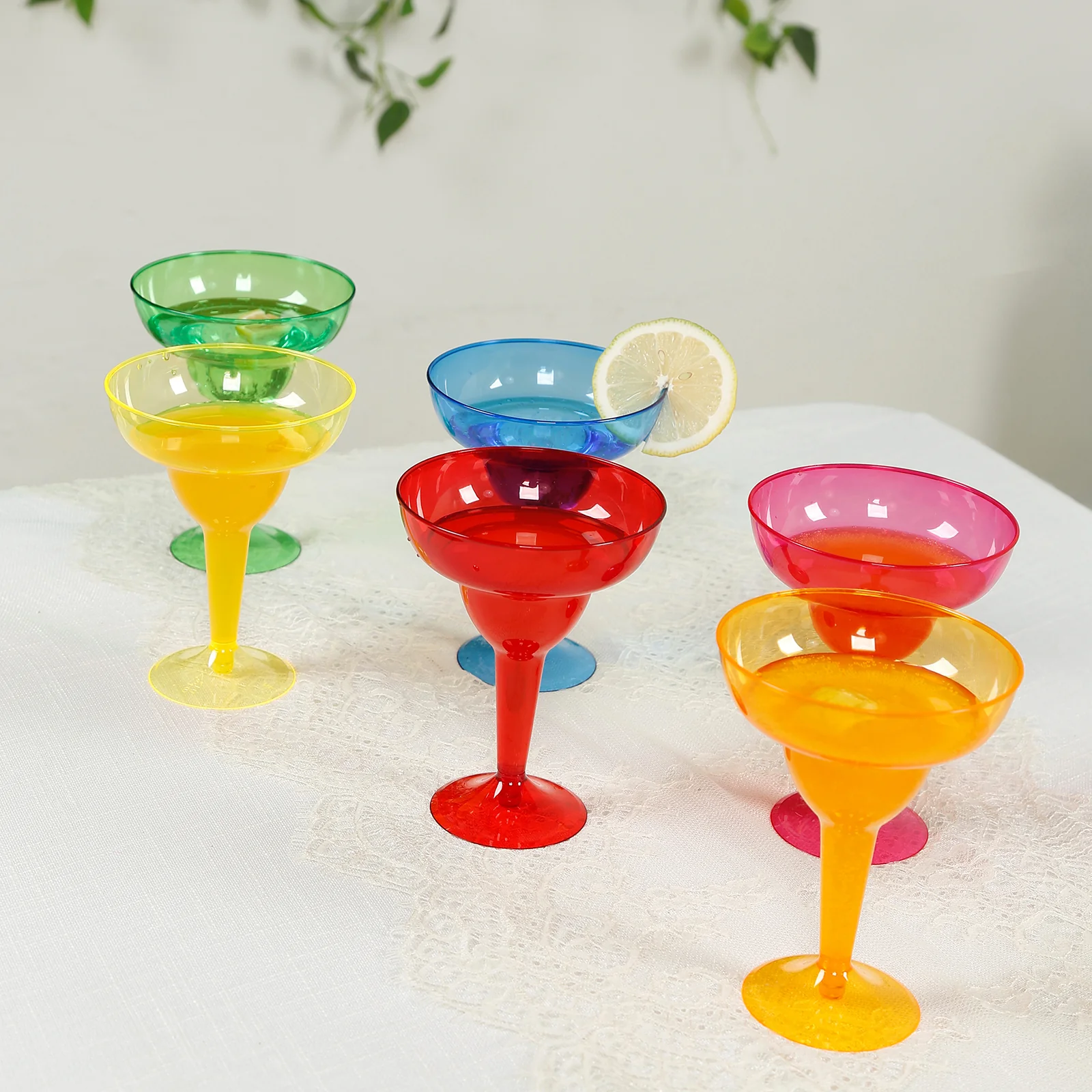 48-Pack Plastic Margarita Glasses 12oz - Assorted Colors, Reusable Cocktail Cups for Parties, Fiesta & Frozen Drinks - Image 9