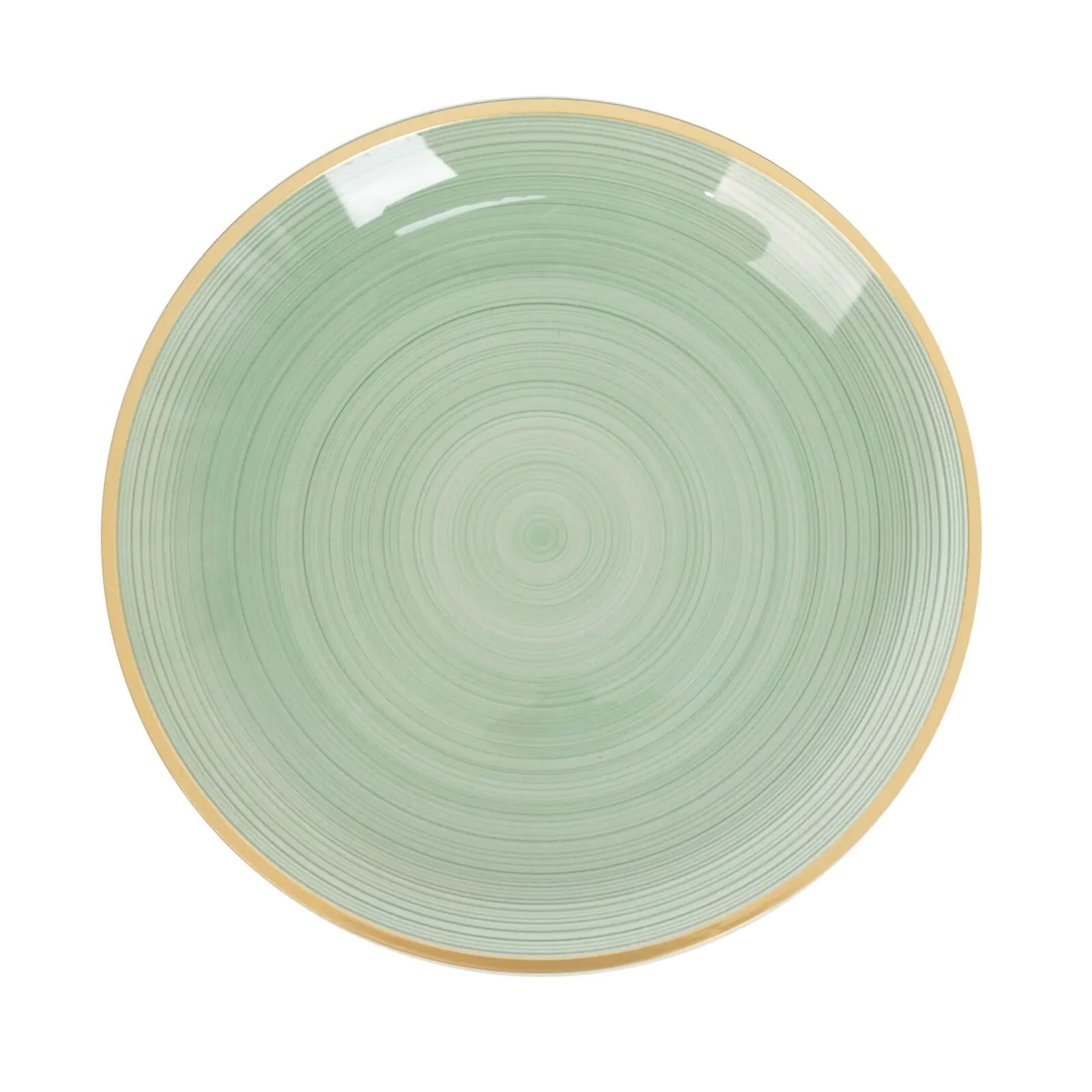 20-Pack Plastic Dinner Plates 10" Round Transparent Dusty Sage Green Swirl with Gold Rim – Crystal-Like Elegant Party Plates - Image 5