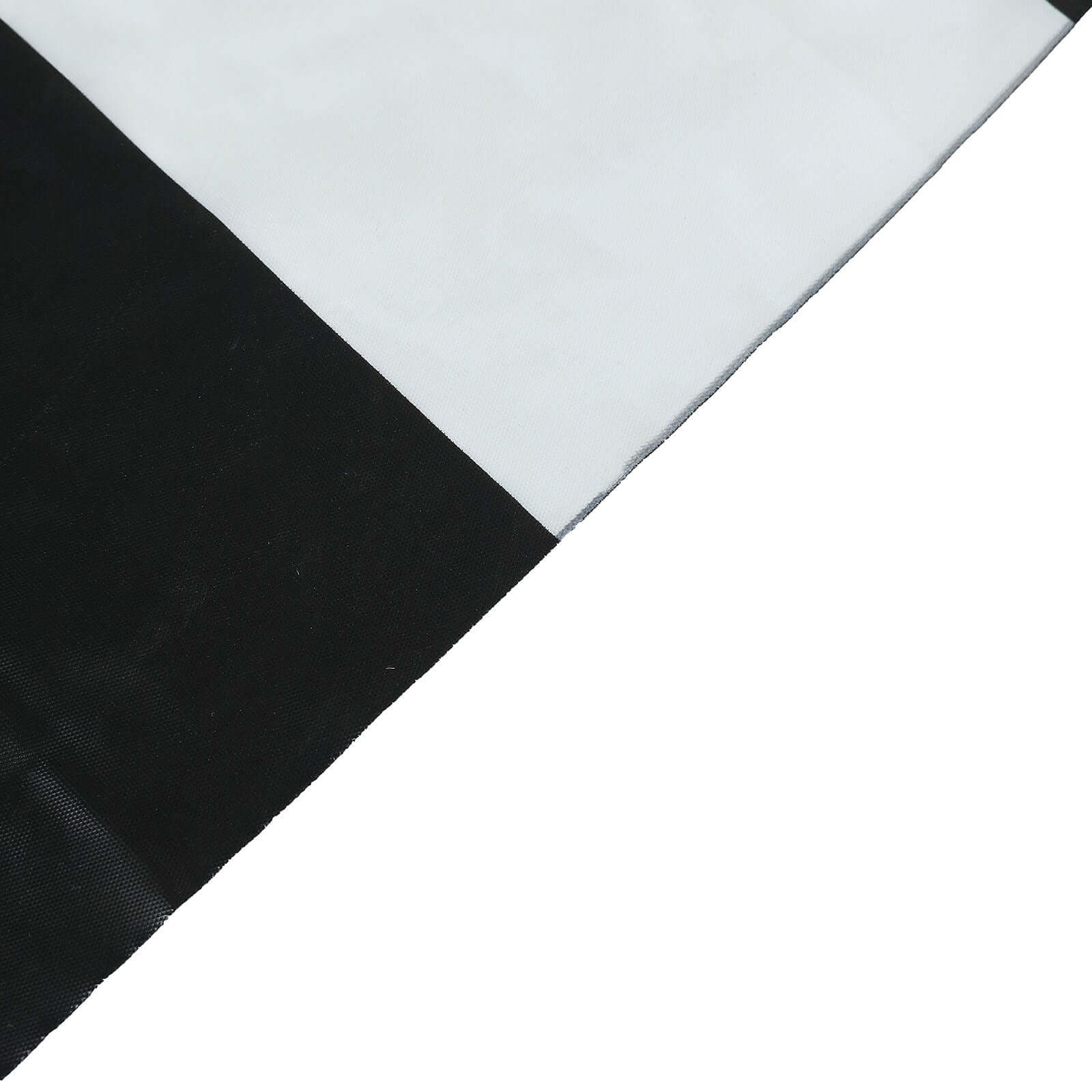 Plastic Table Skirt 14ft White/Black Stripe - Spill Proof Disposable Skirt 10 Mil - Image 8