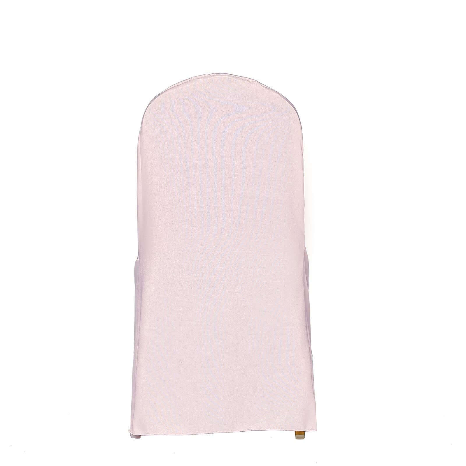 Polyester Banquet Chair Cover Blush - Reusable Stain-Resistant Slipcover - Image 18