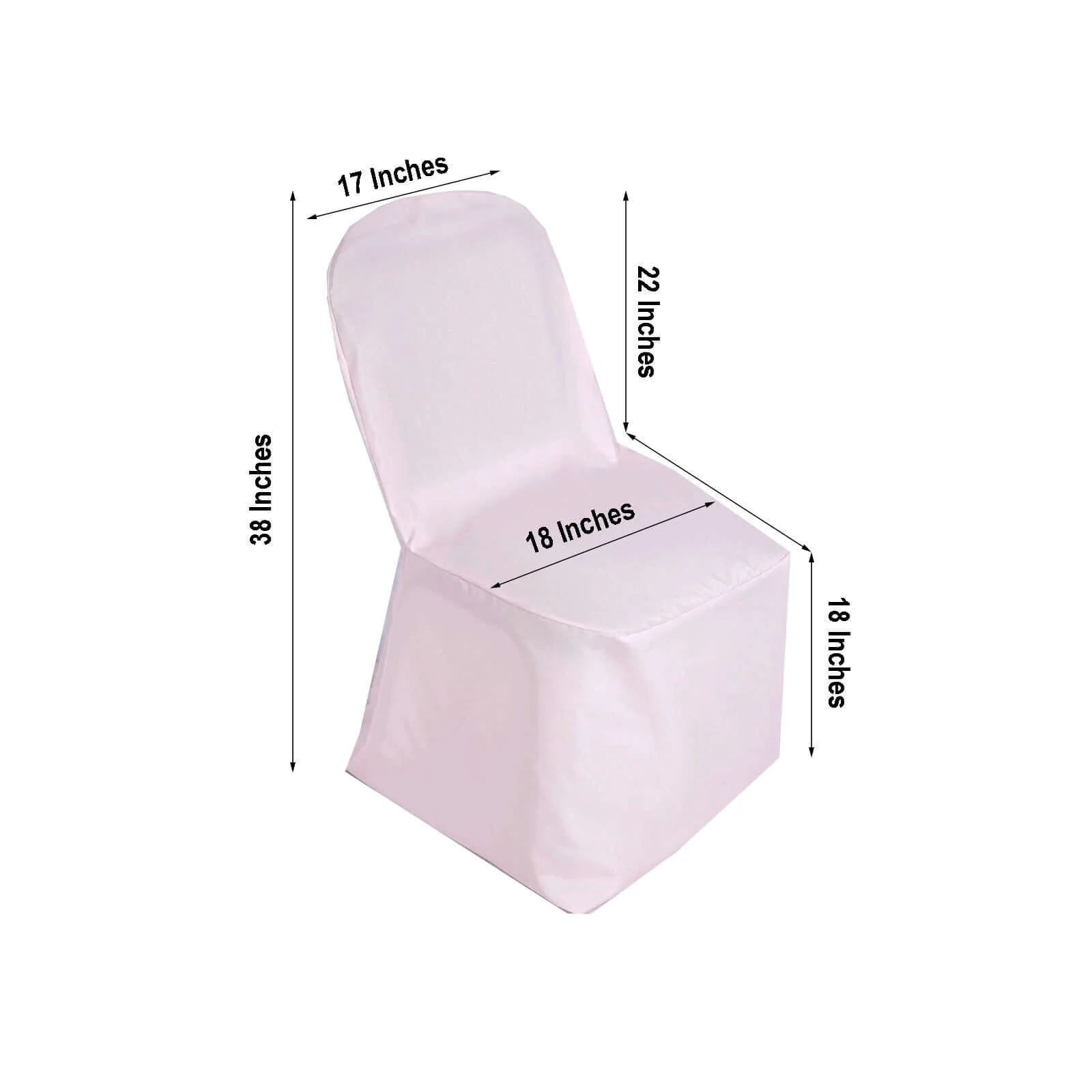 Polyester Banquet Chair Cover Blush - Reusable Stain-Resistant Slipcover - Image 19