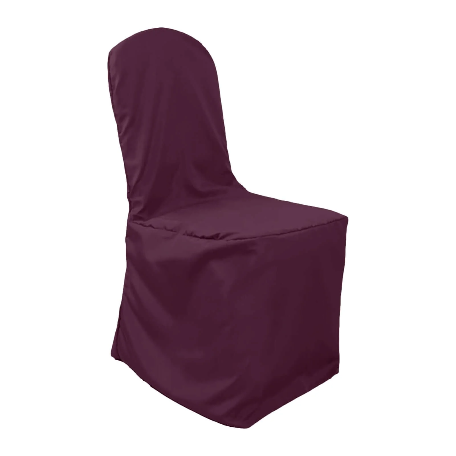 Polyester Banquet Chair Cover Burgundy - Reusable Stain-Resistant Slipcover - Image 6
