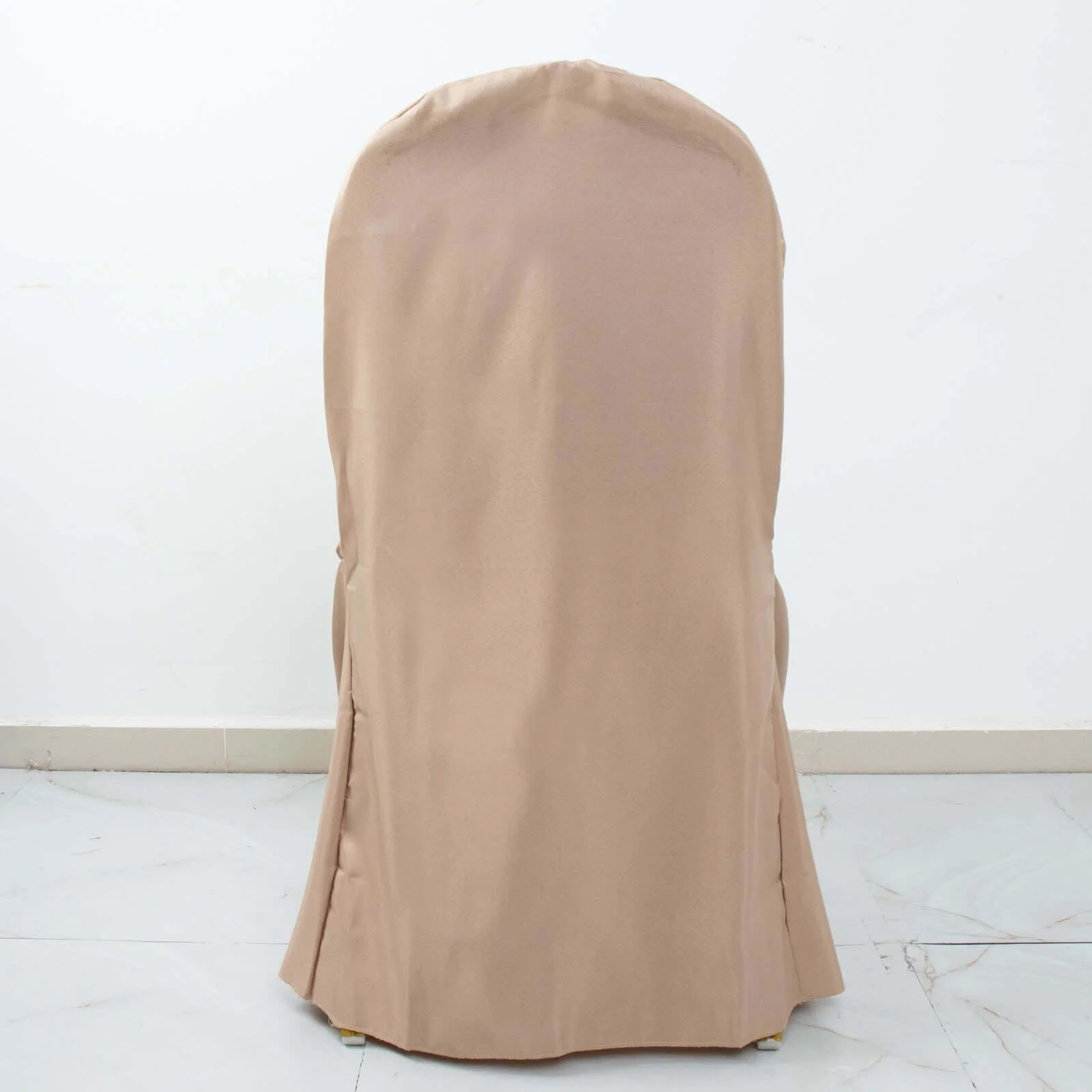 Polyester Banquet Chair Cover Nude - Reusable Stain-Resistant Slipcover - Image 10