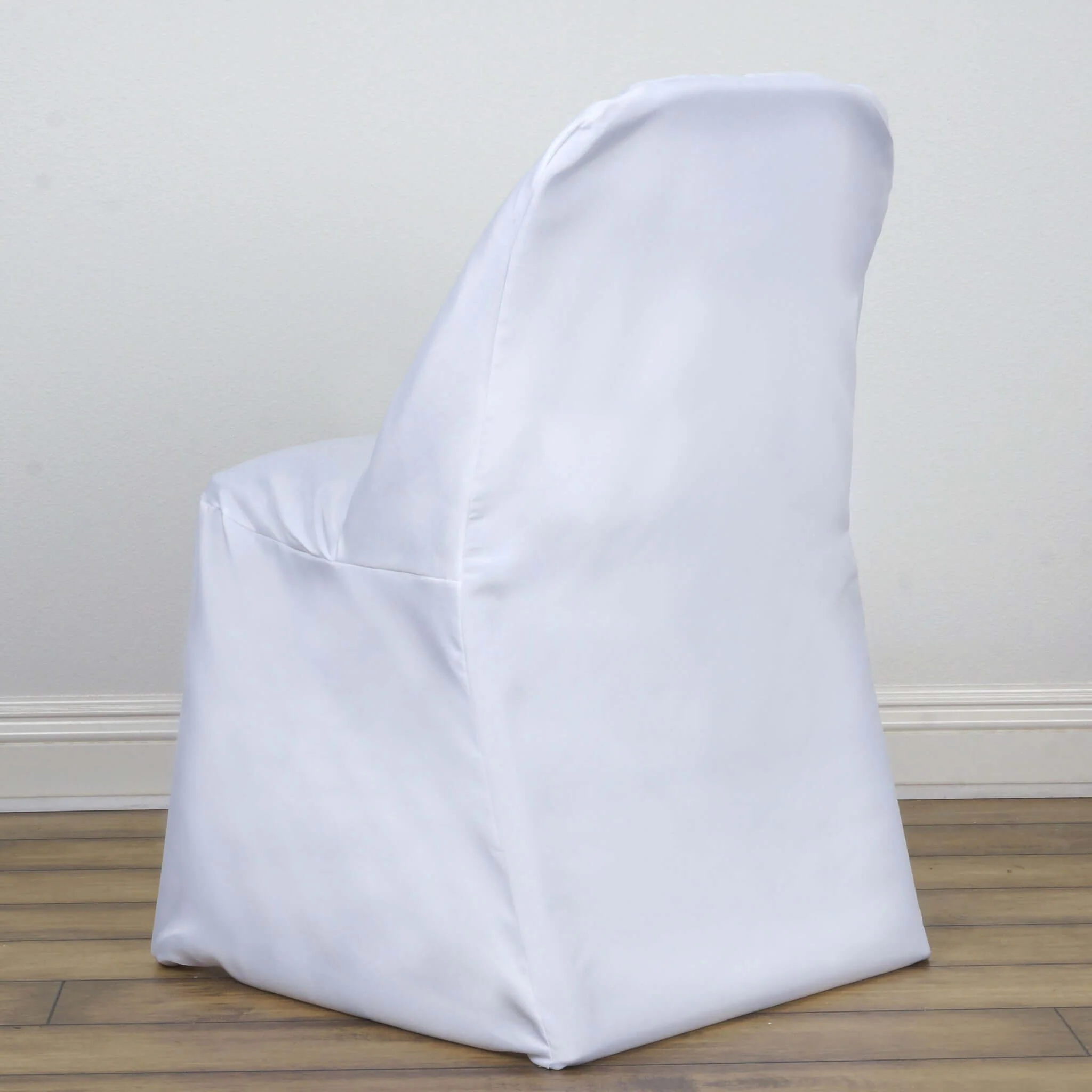 Polyester Folding Chair Cover White - Reusable & Stain Resistant Slip On Cover for a Polished Look - Image 6