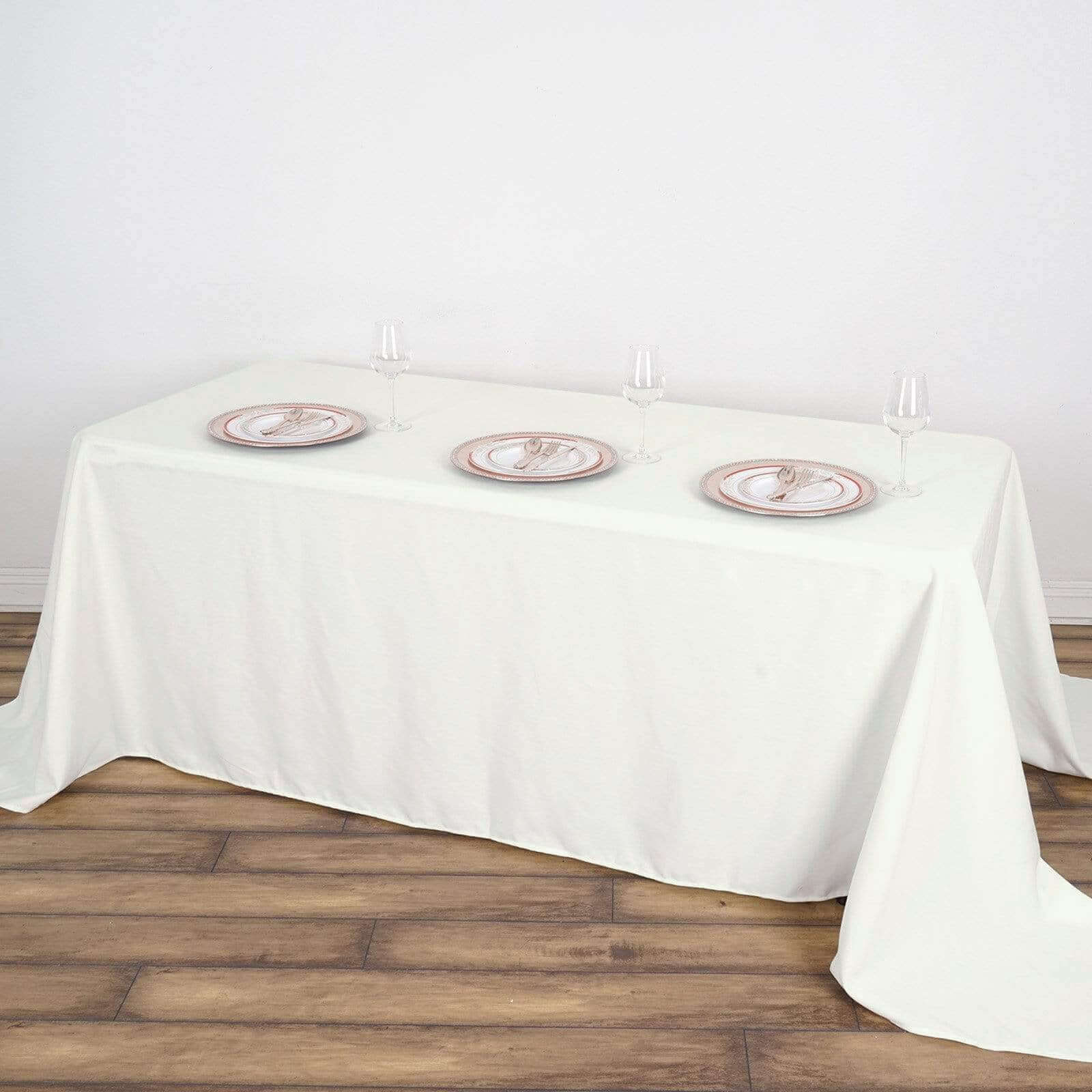 Polyester Rectangle Tablecloth 50"x120" Ivory - Durable and Easy-to-Clean Table Cover - Image 2